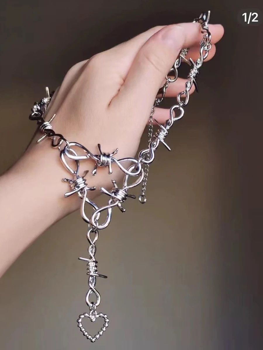 Other Y2k Punk Thorn Love Pendant Necklace Size ONE SIZE - 2 Thumbnail