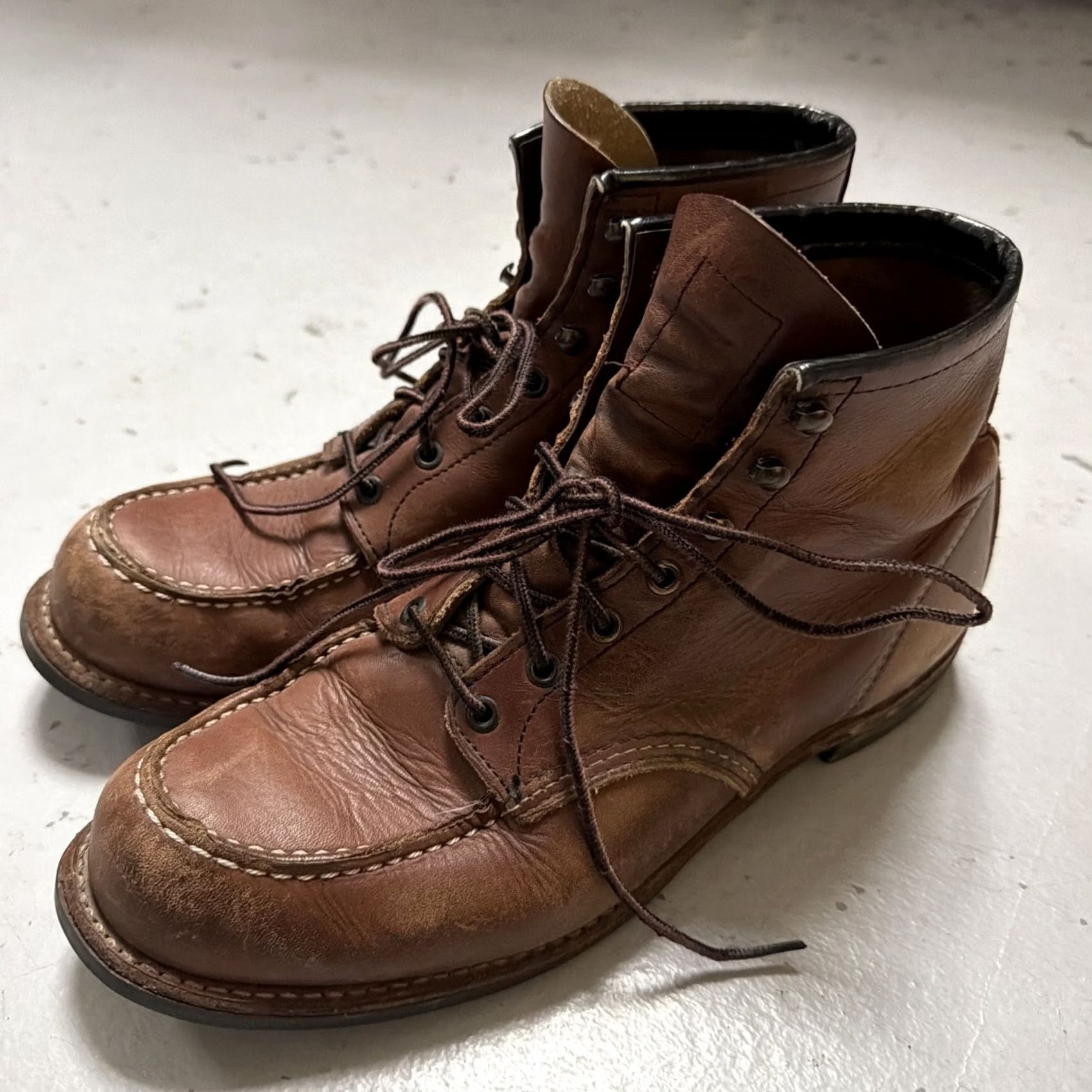 Red Wing Red Wing Heritage 3954 Roughneck 6” Leather Work Boots Mens 11.5 Brown Leather USA 90s Workwear Biker Size US 12 / EU 45 - 2 Thumbnail