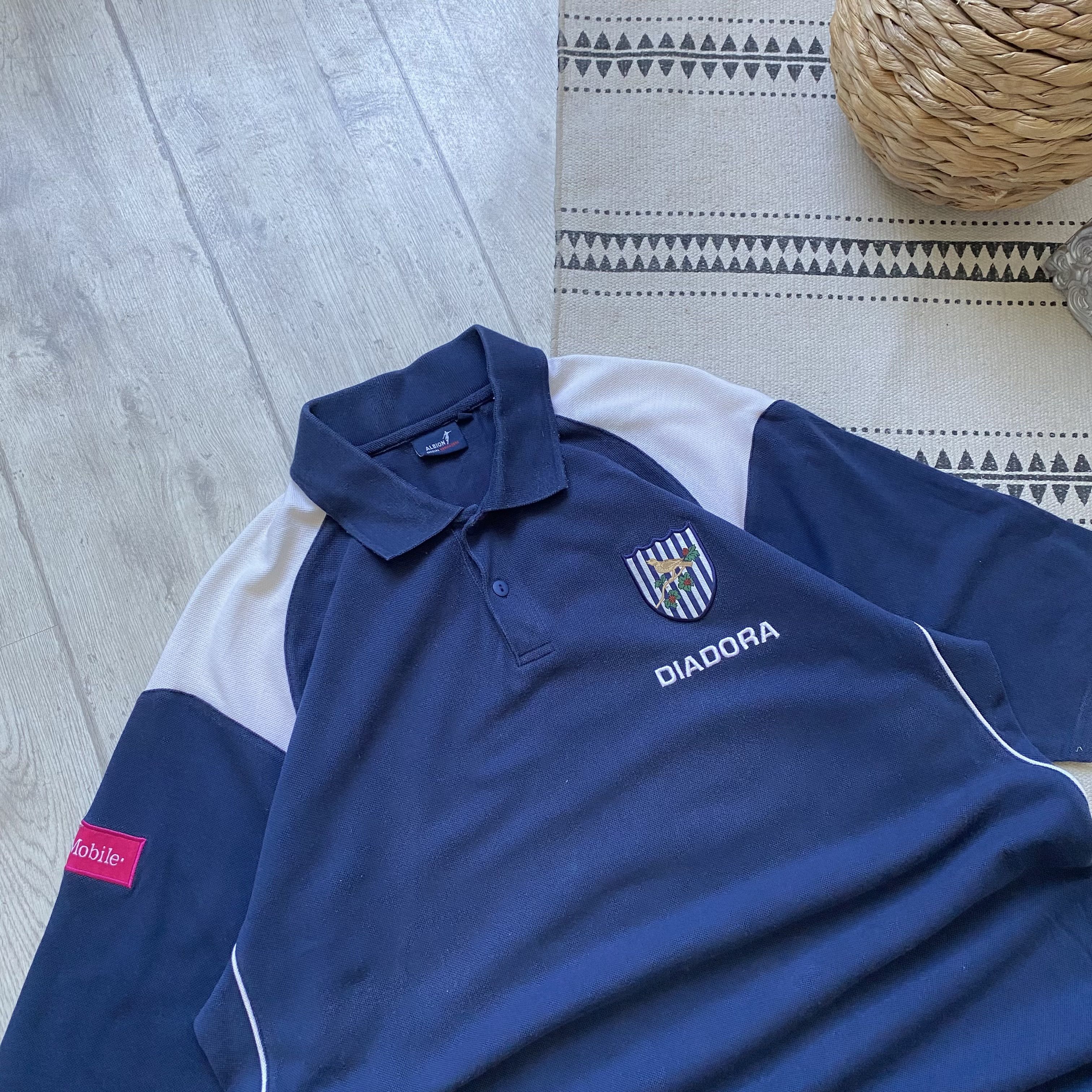 Diadora ⚽️ Vintage Diadora West Bromwich Albion Jersey Polos Tee Size US XL / EU 56 / 4 - 2 Thumbnail