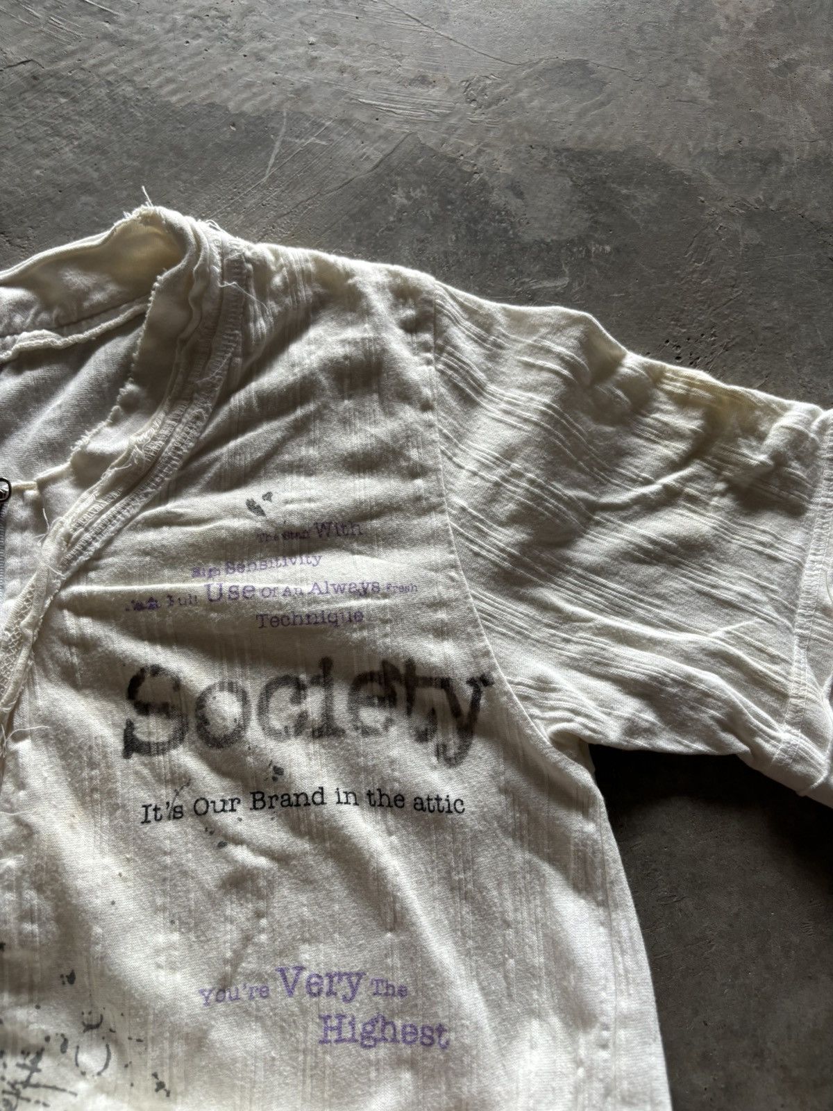 In The Attic IN THE ATTIC y2k rare poem prison society distressed goth Size US M / EU 48-50 / 2 - 8 Thumbnail