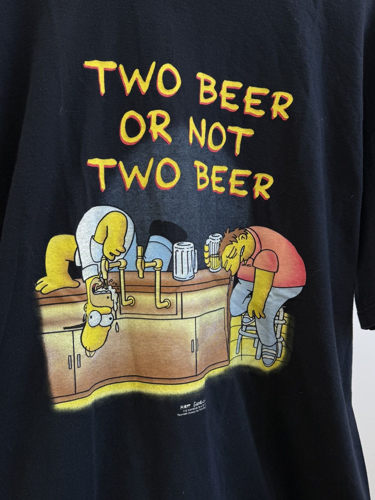 The Simpsons Vintage 90s The Simpsons Beer Graphic T-Shirt Size US XL / EU 56 / 4 - 2 Thumbnail