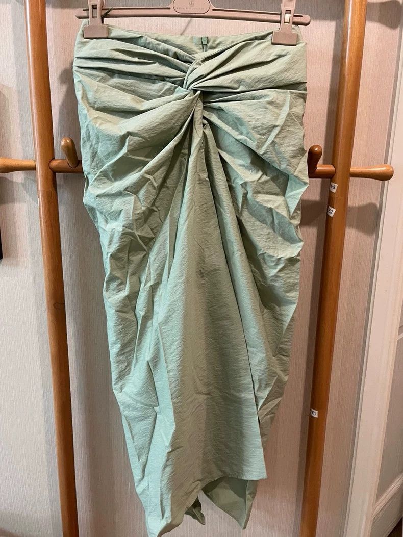 Brunello Cucinelli Brunello Cucinelli Green Pleated Midi Skirt - dmc Size US 31 - 1 Thumbnail