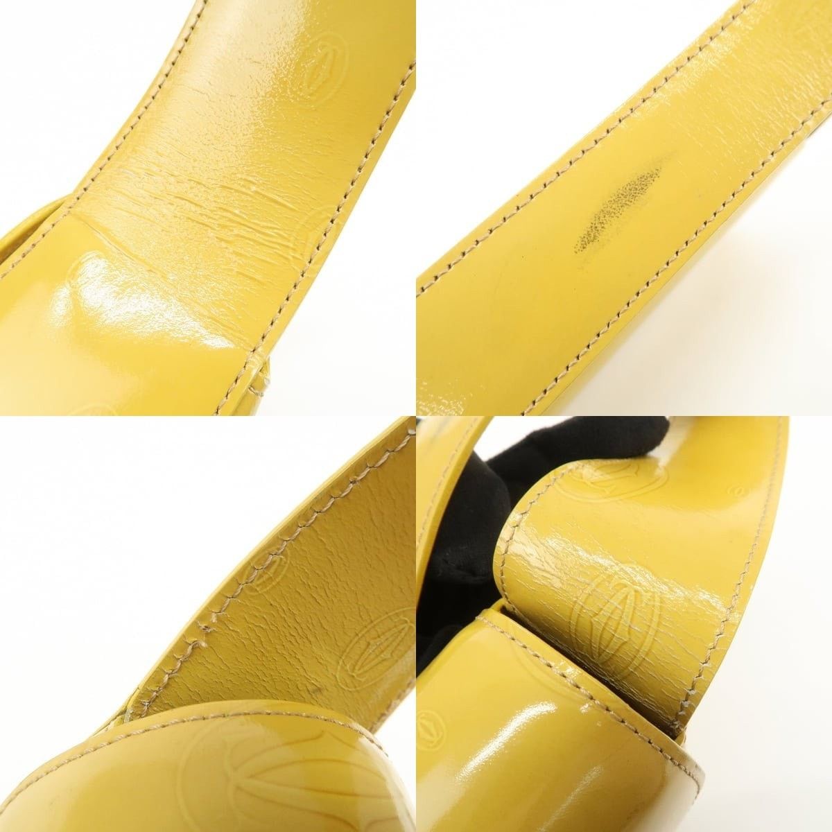 Cartier Cartier Happy Birthday Patent Leather Shoulder Bag Yellow Size ONE SIZE - 4 Thumbnail
