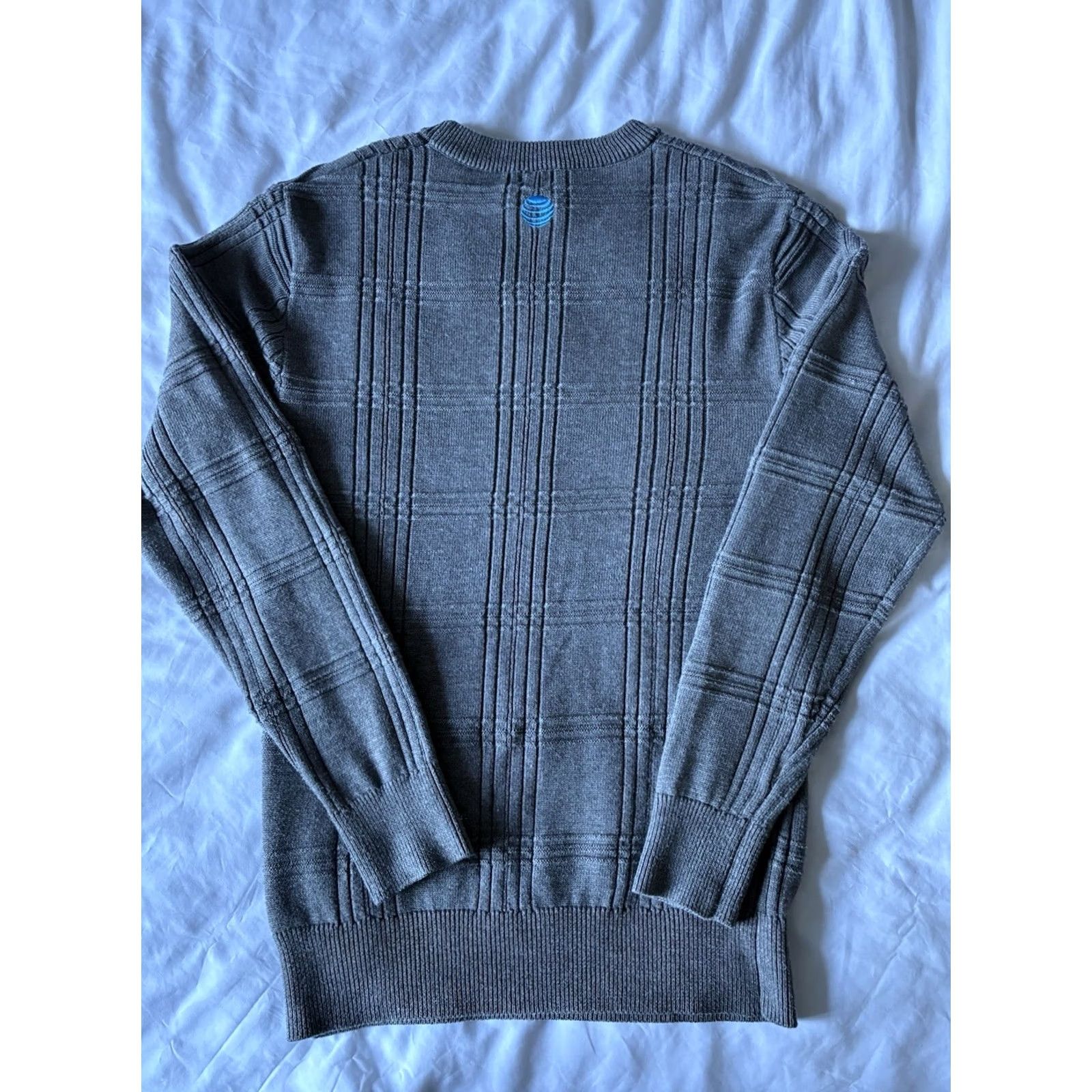 Vintage AT&T Logo Sweater Pullover | Men’s S | Gray Knit Crew Neck Long Sleeve Workwear Casual Pullover Shirt Size US S / EU 44-46 / 1 - 8 Thumbnail