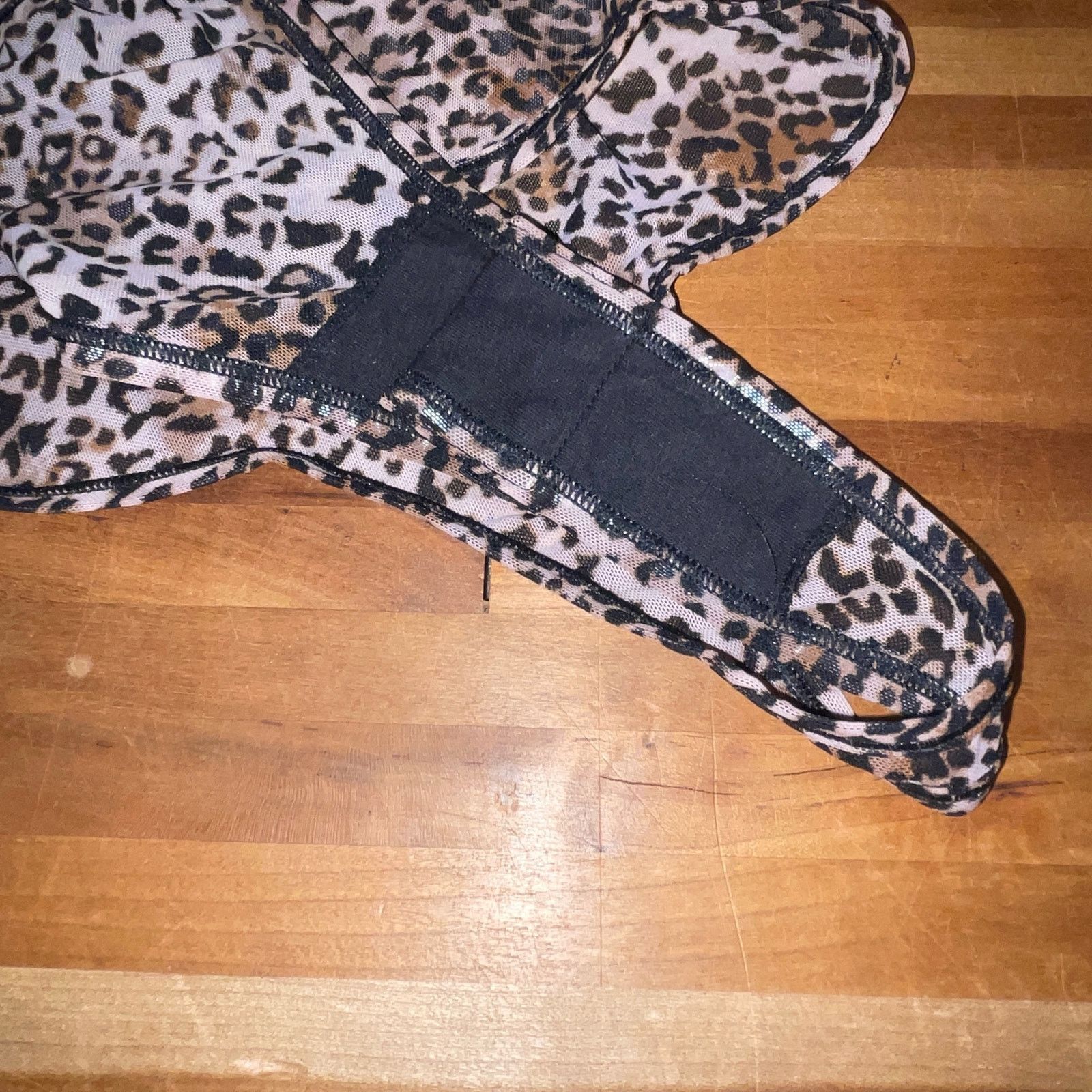 Steve Madden Steve Madden Women's Sheer Mesh Thong Bodysuit Leopard Size M / US 6-8 / IT 42-44 - 7 Thumbnail