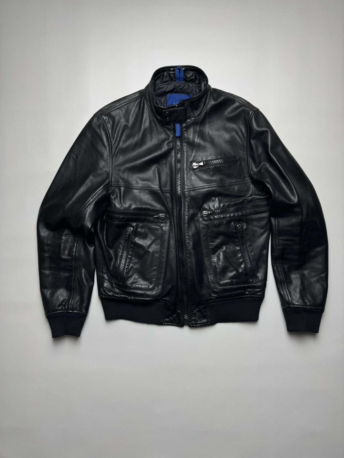 Joop! JOOP! Premium Leather Bomber Jacket w/ Lampo Zippers Size US M / EU 48-50 / 2 - 1 Thumbnail