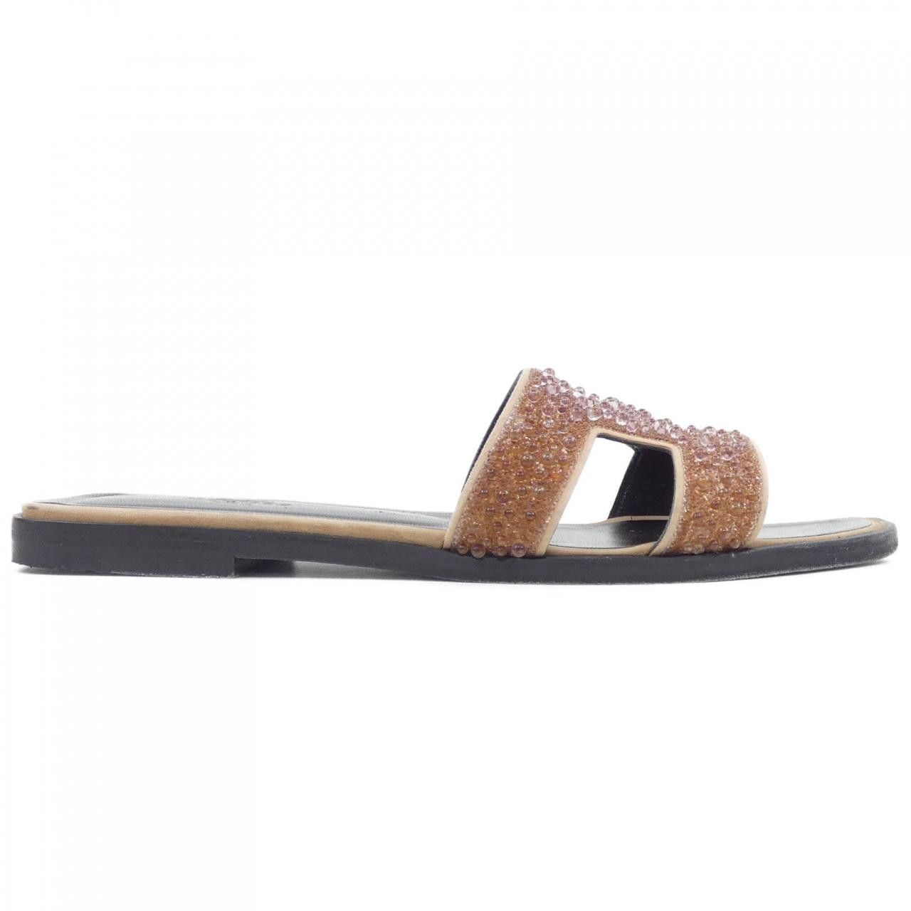 Hermes Hermes Hermes Oran37 Crystal Sandals Glass / Ceramic Shoes DUTY FREE for USA Size ONE SIZE - 1 Thumbnail