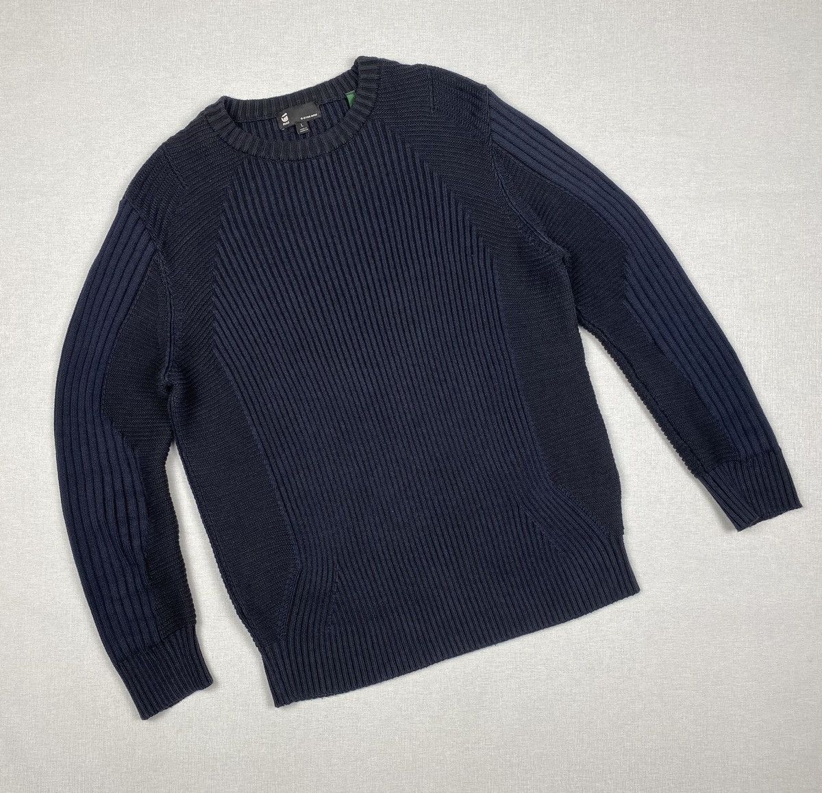 G-Star Men’s G-Star Raw Plated 3D Biker Knit Sweater size L Size US L / EU 52-54 / 3 - 1 Thumbnail