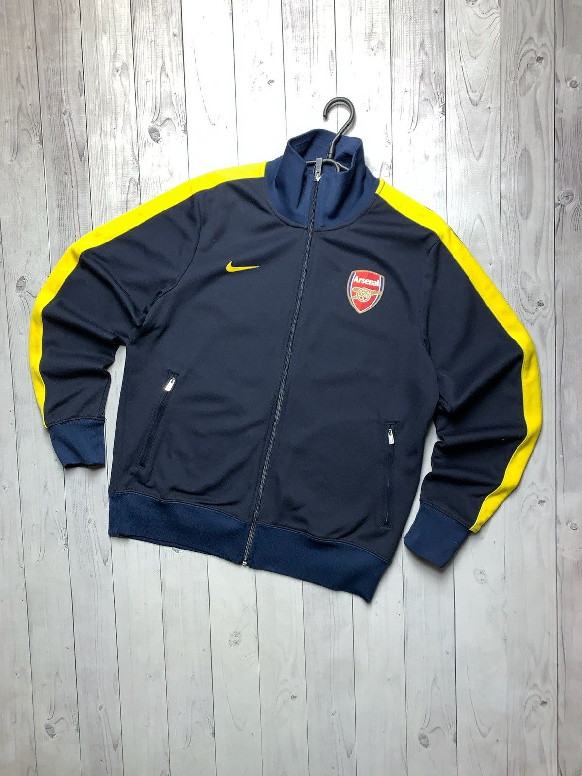 Nike × Vintage Vintage Nike Arsenal soccer track jacket size L Size US L / EU 52-54 / 3 - 1 Thumbnail