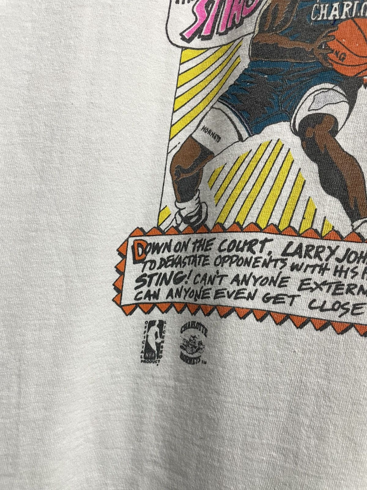 Other Rare Vintage 90s Larry Johnson Comic T-Shirt. Size US XL / EU 56 / 4 - 4 Thumbnail