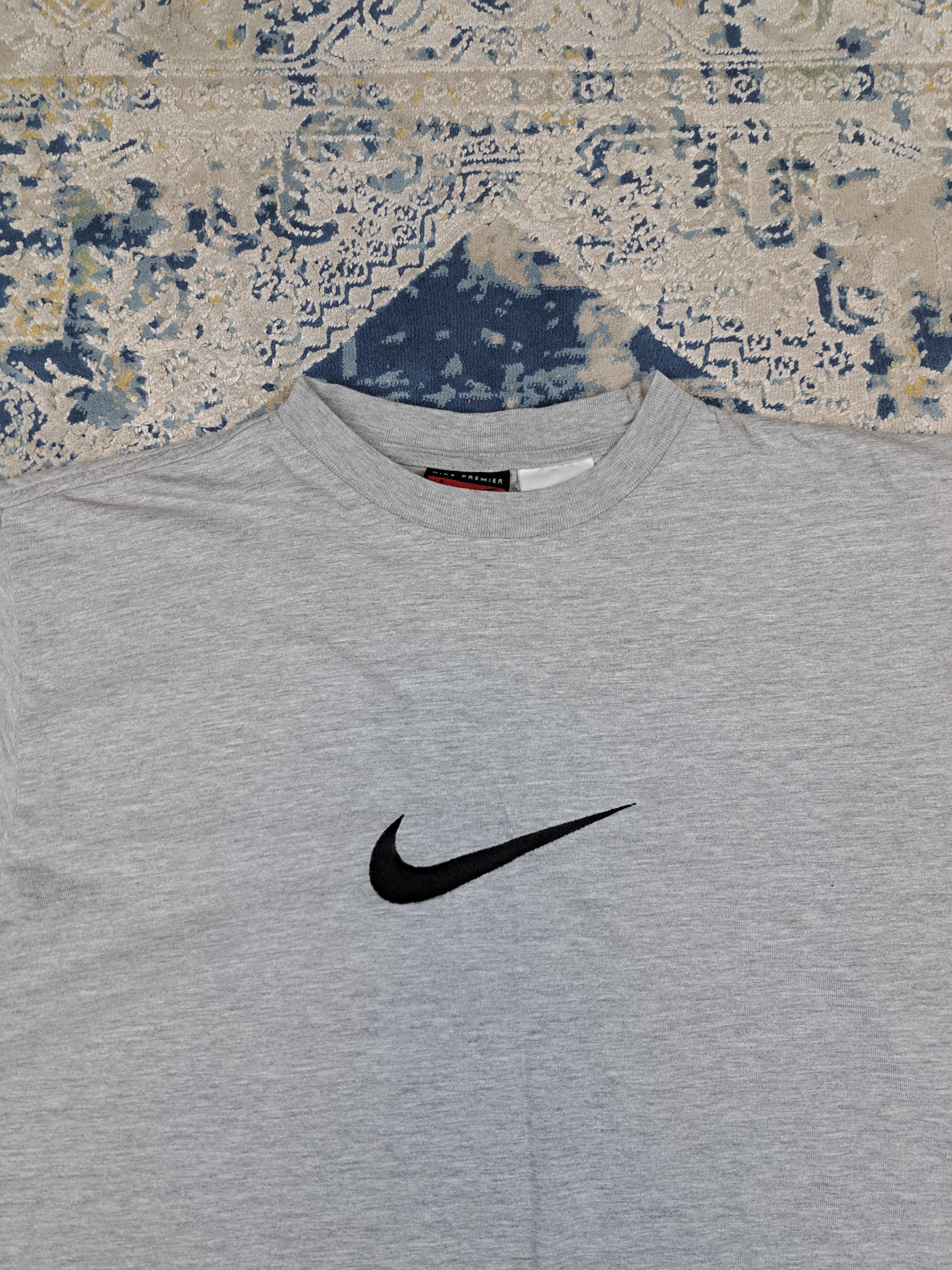 Nike Vintage 90s Nike Premier Embroidered Center Swoosh Tee Size US L / EU 52-54 / 3 - 2 Thumbnail