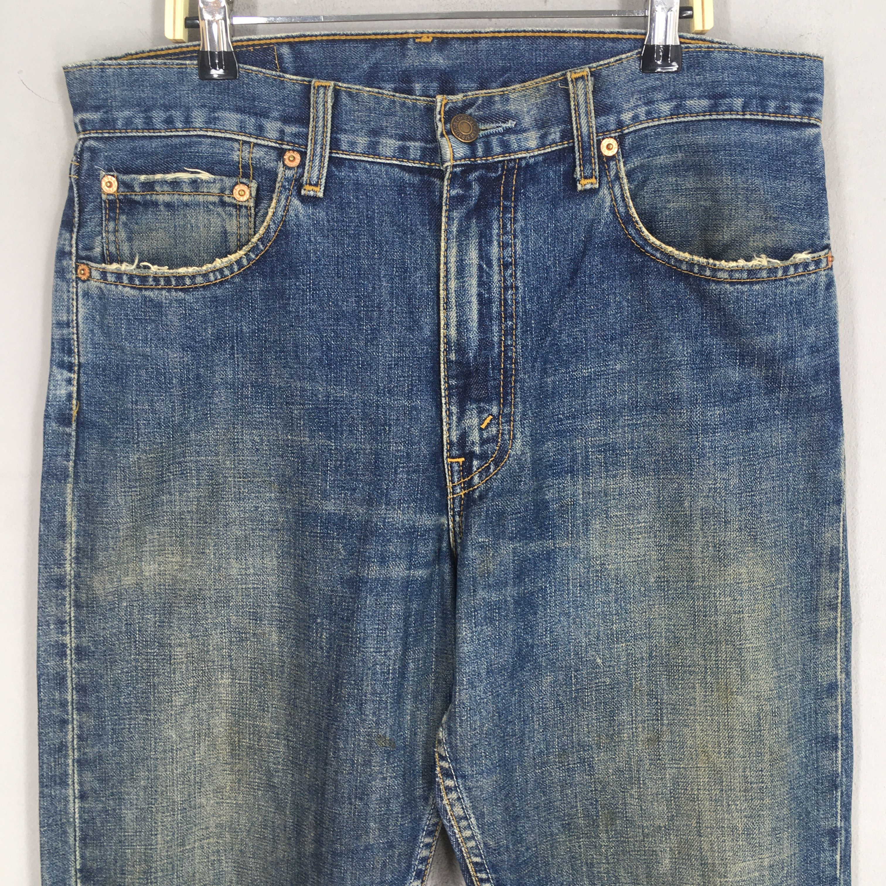 Levi's Size 31x34 Vintage Levis 505 Faded Stonewash Jeans S1952 Size US 31 - 2 Thumbnail