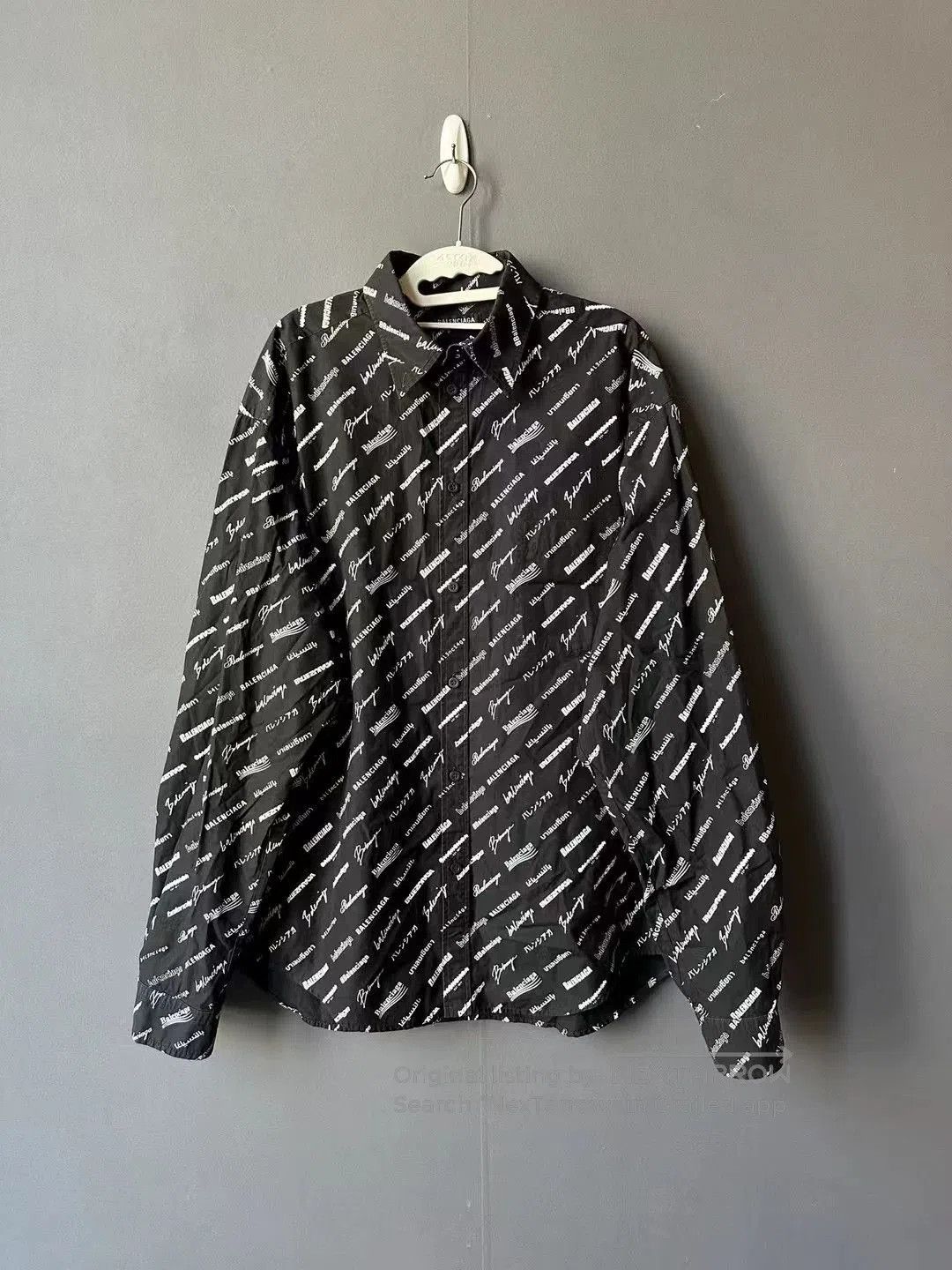 Balenciaga Balenciaga Logo Print Long Sleeve Shirt. Size US XS / EU 42 / 0 - 1 Thumbnail