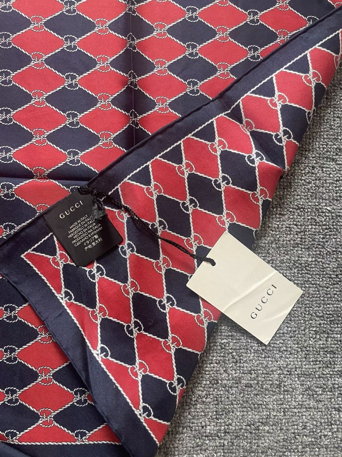 Gucci Red silk pocket-square Size ONE SIZE - 3 Thumbnail
