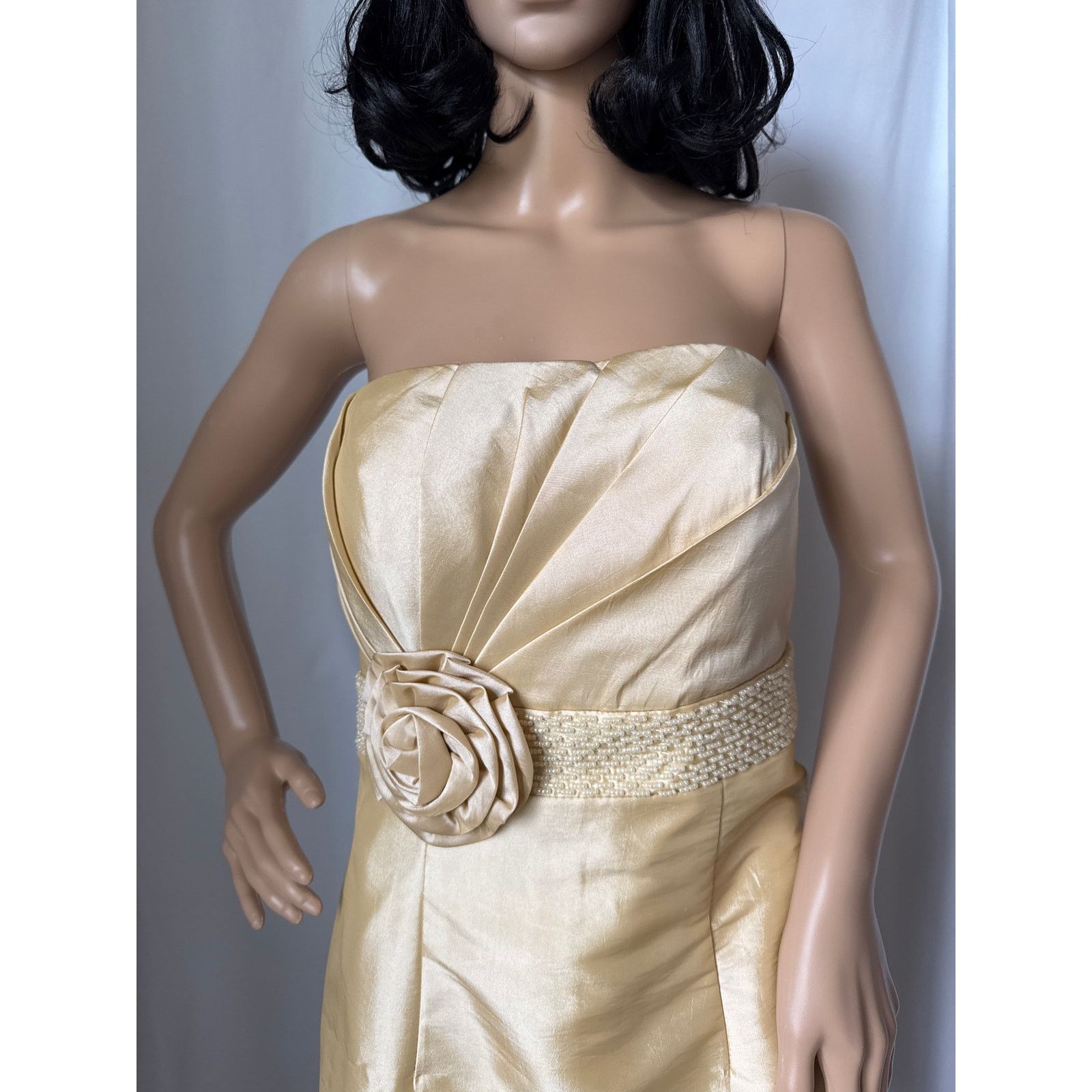 Other A light in the box strapless yellow dress beaded rosette M Size M / US 6-8 / IT 42-44 - 7 Thumbnail
