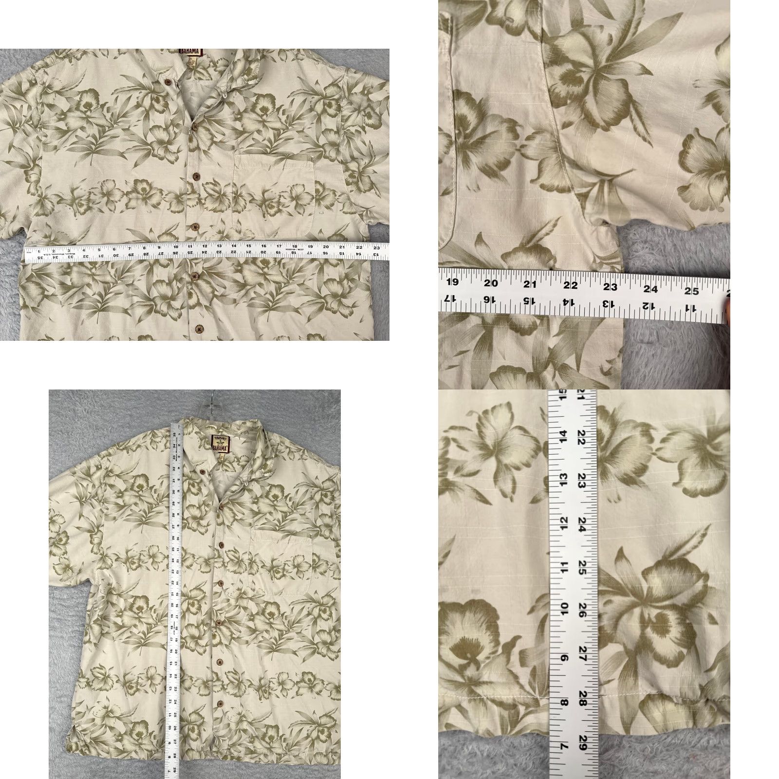 Tommy Bahama VINTAGE Tommy Bahama Shirt Men? Extra Large Ivory Silk Button-Up Hawaiian Floral Short Sleeve Beach Designer XL Ivory Silk Button-Up Mens 90s? Size US XL / EU 56 / 4 - 8 Thumbnail
