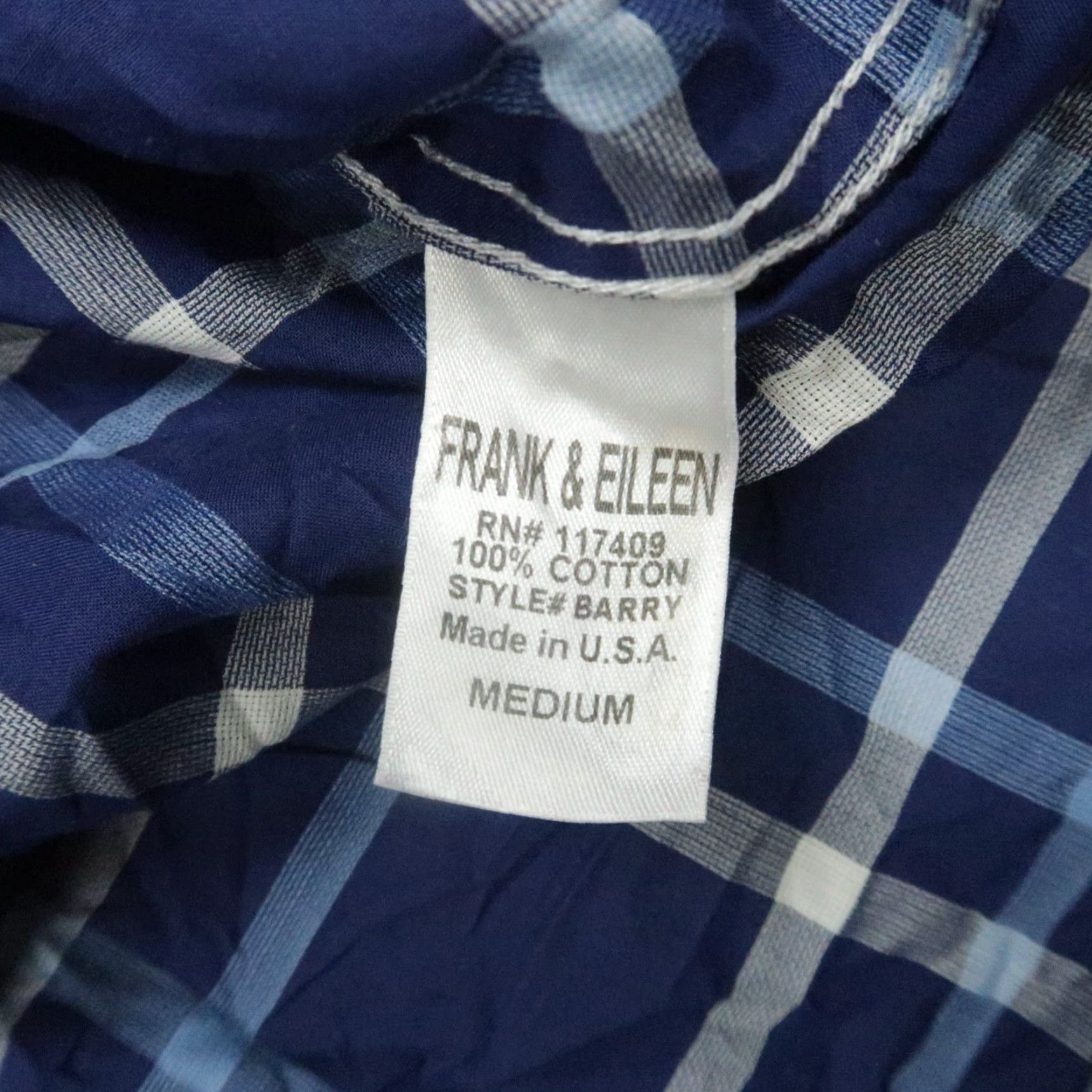 Frank & Eileen Frank & Eileen Shirt Womens Medium Blue Plaid Button-Up Long Sleeve Casual Shirt Womens M Blue Plaid Button-Up Size M / US 6-8 / IT 42-44 - 4 Thumbnail