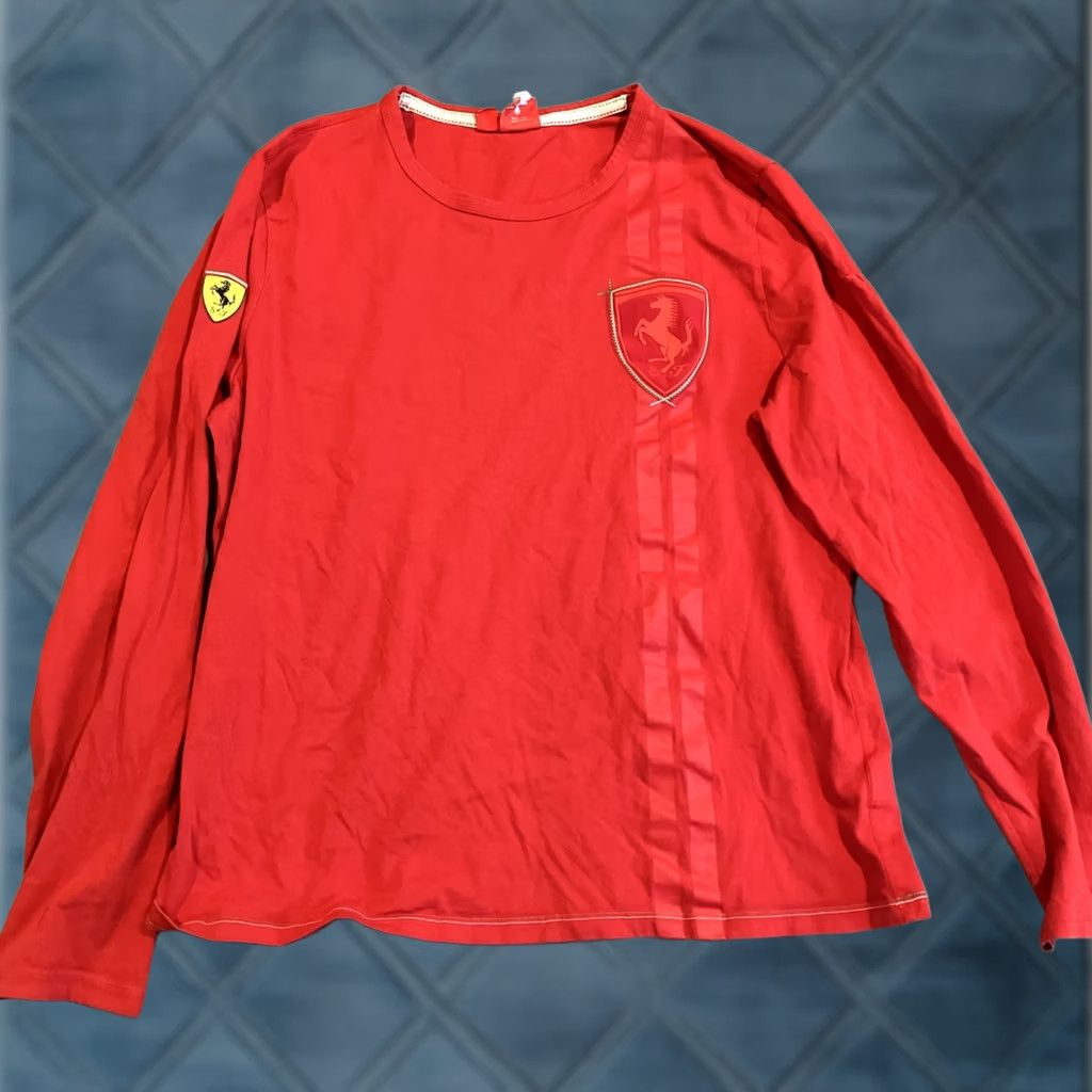 Puma PUMA Scuderia Ferrari T Shirt Long Sleeve Embroidered Men's XL Awesome Size US XL / EU 56 / 4 - 1 Thumbnail
