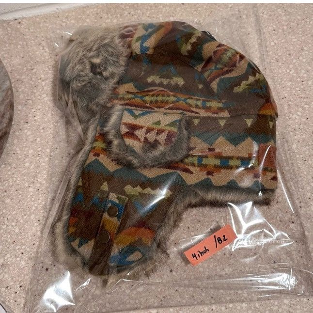 Pendleton Pendleton 100% Wool Faux Fur Trapper Hat Solstice Canyon MED Size ONE SIZE - 11 Thumbnail