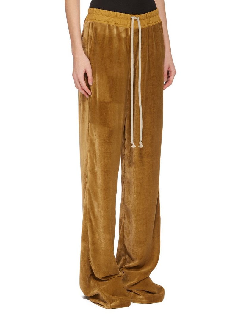 Rick Owens o1y0126 Velvet Sweatpant in Camel Size 28" / US 6 / IT 42 - 2 Thumbnail