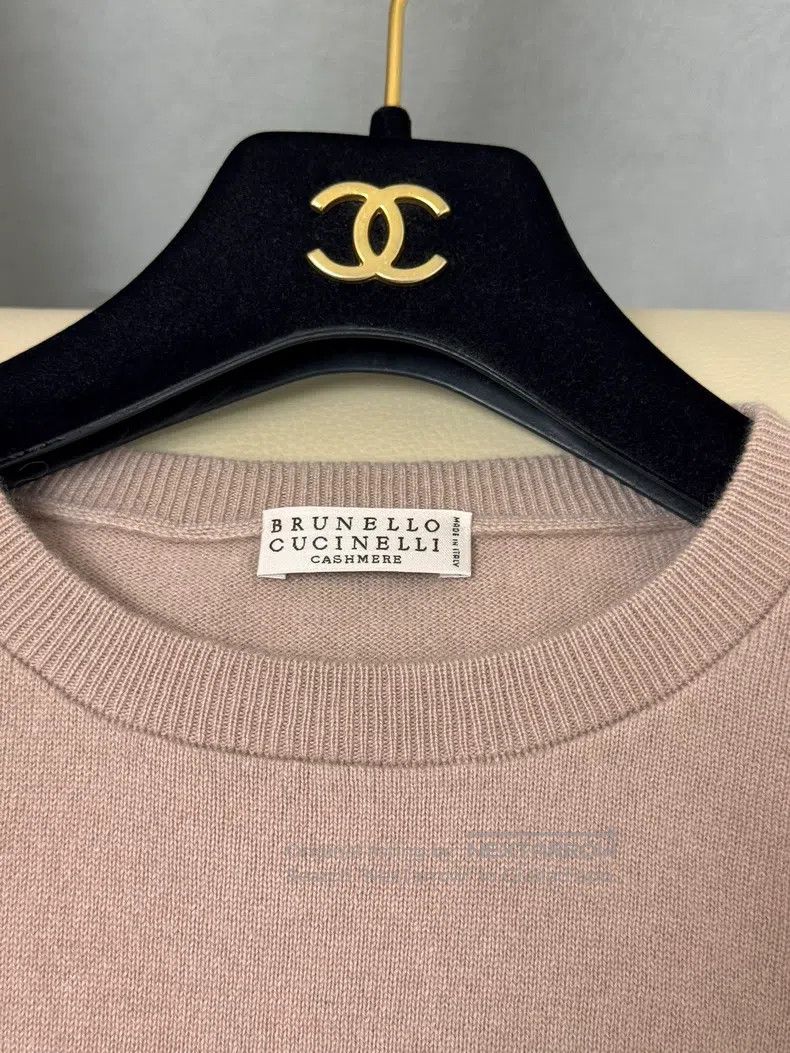 Brunello Cucinelli Brunello Cucinelli Tea Pink Cashmere Knit Top Size M / US 6-8 / IT 42-44 - 5 Thumbnail