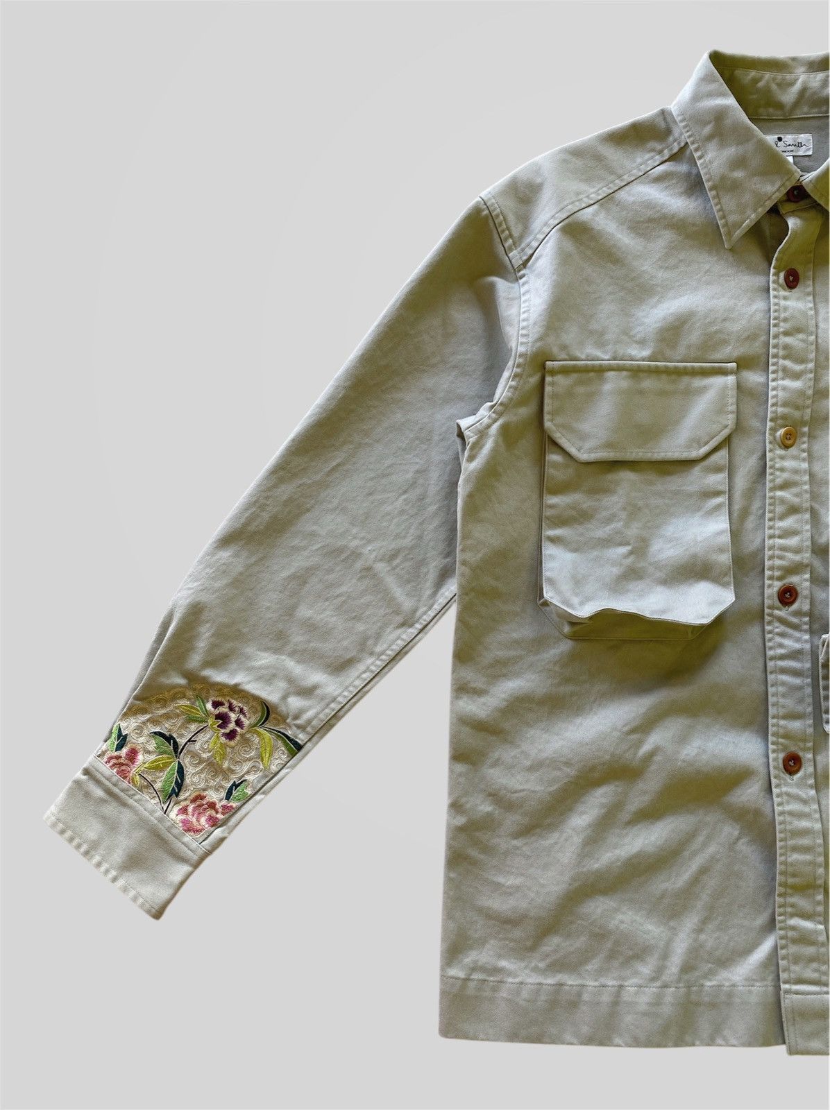 Paul Smith ARCHIVES❗️Vintage Paul Smith Embroidery Flowers Work Jacket Size US L / EU 52-54 / 3 - 6 Thumbnail