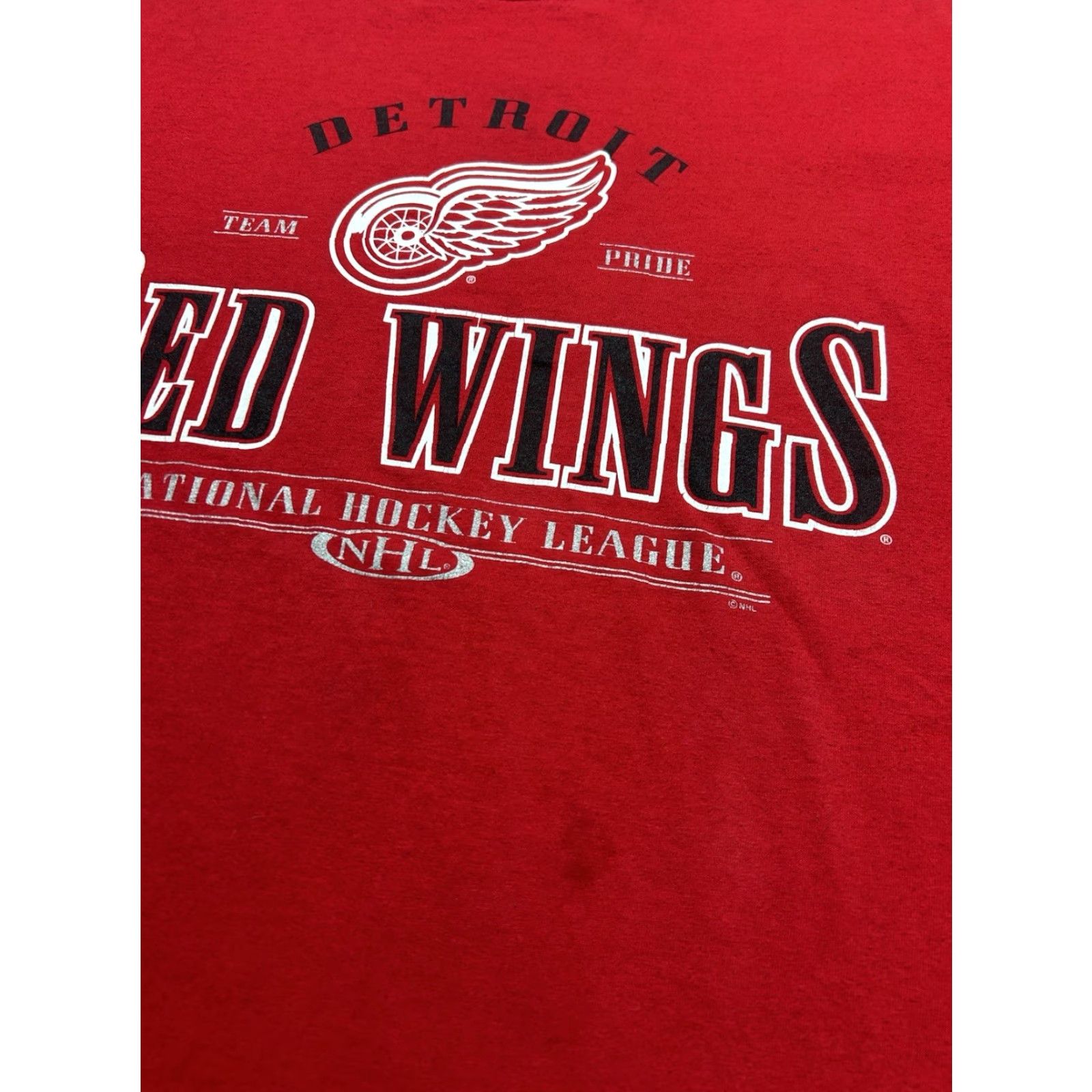 Lee VINTAGE 90s Detroit Red Wings NHL Hockey Lee Sport T-Shirt Men XL Red Size US XL / EU 56 / 4 - 3 Thumbnail