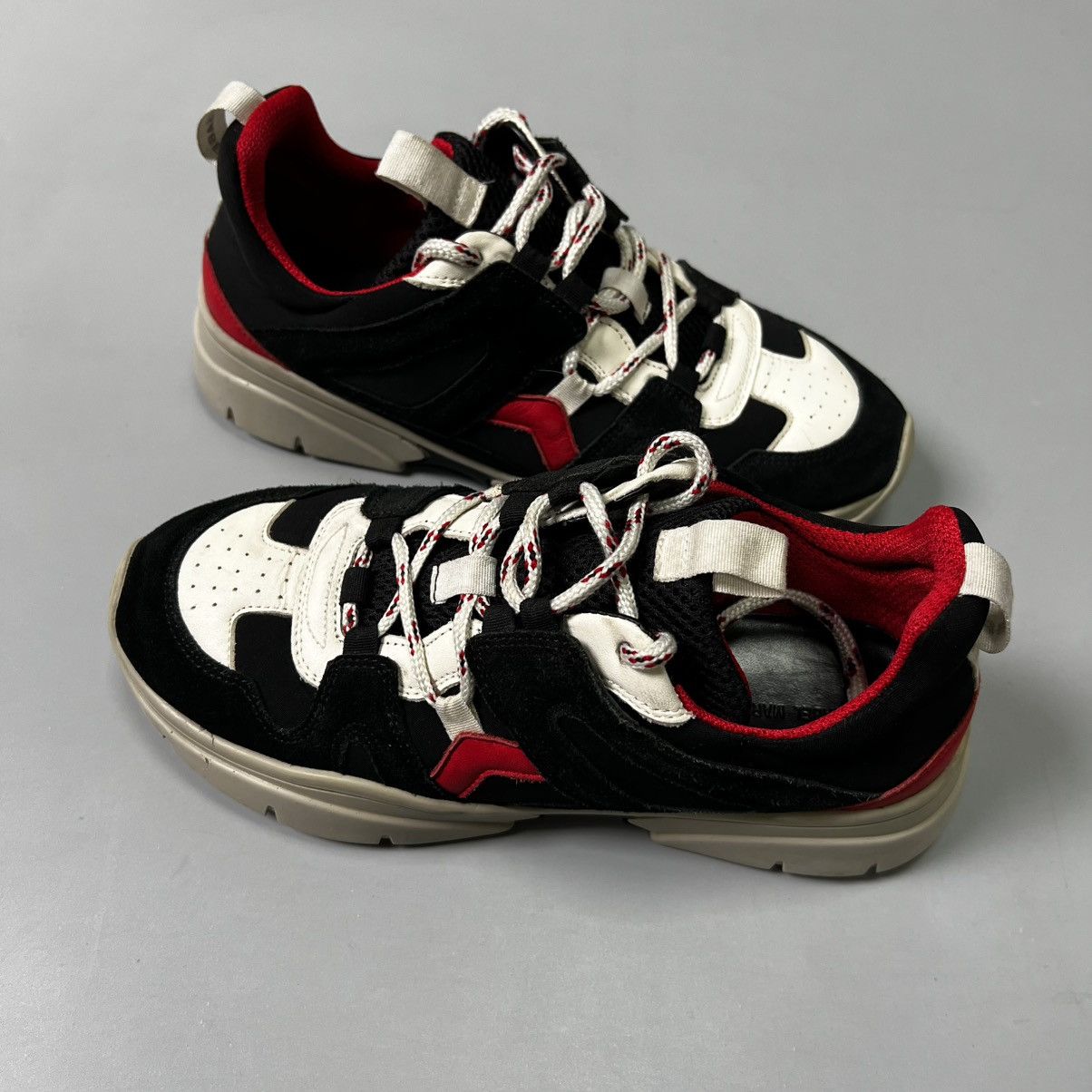 Isabel Marant Isabel Marant “Kindsay” sneakers Black Red Luxury Size US 8 / IT 38 - 2 Thumbnail