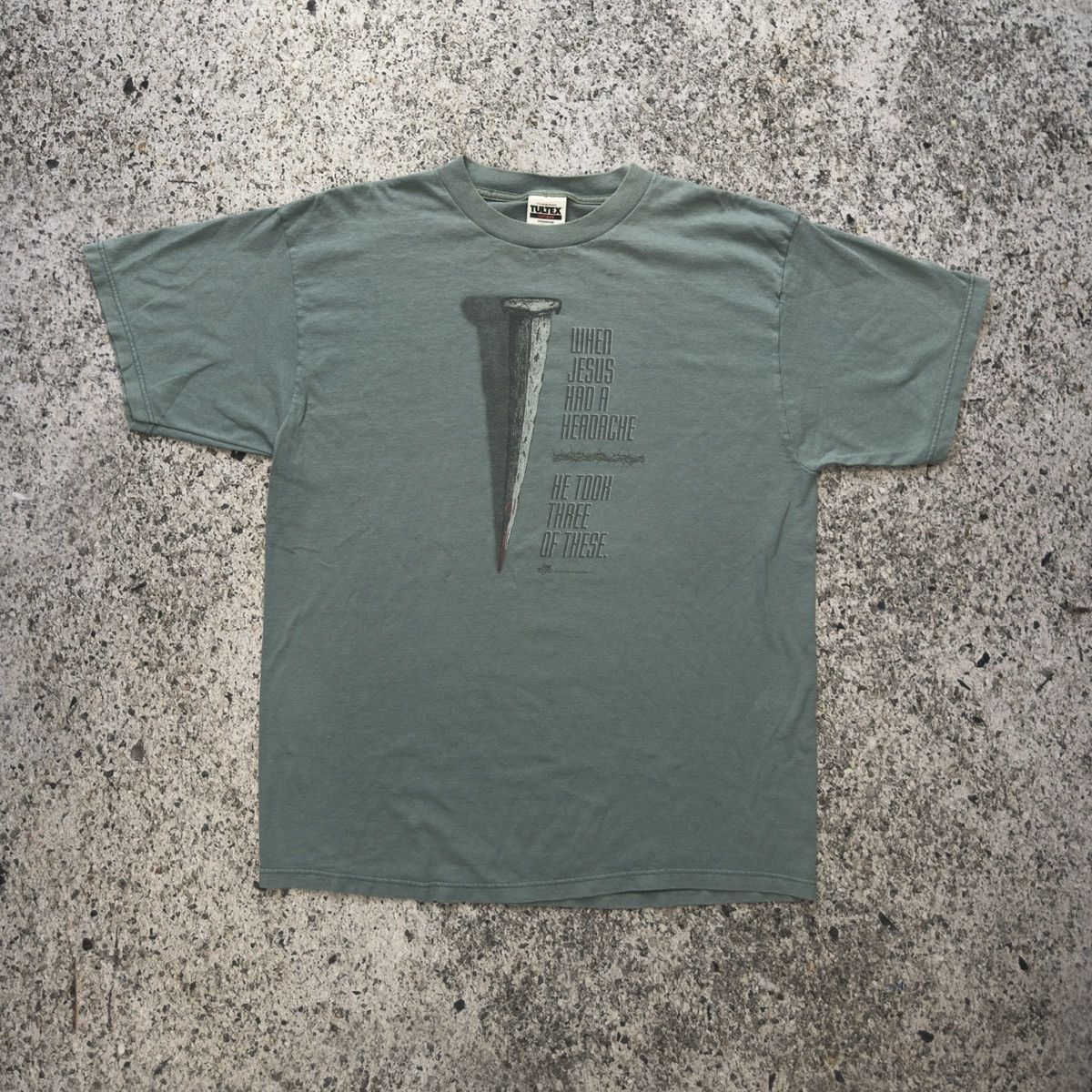 Vintage 90s Faded When Jesus Had A Headache Shirt ERD Grunge Size US XL / EU 56 / 4 - 1 Thumbnail