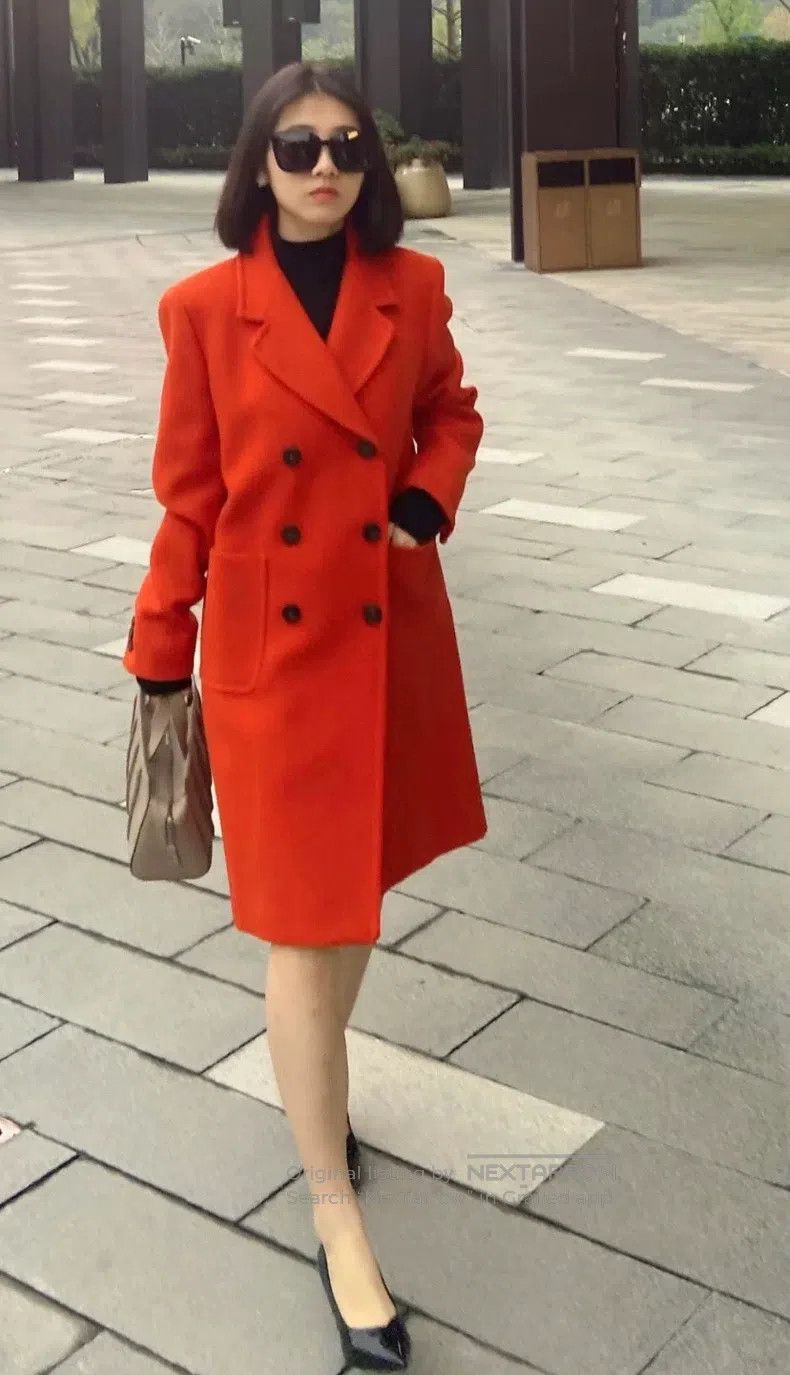 Max Mara Max Mara Orange Double-breasted Coat Size XXS / US 00 / IT 34 - 9 Thumbnail