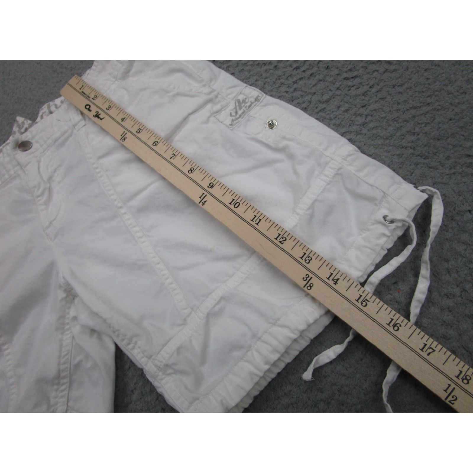 Armani Exchange VINTAGE Armani Exchange Shorts Womens 2 Surplus Army Utility Twill Cargo Drawstring Size 26" / US 2 / IT 38 - 3 Thumbnail