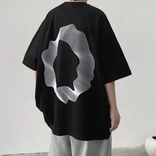VIBE Streetwear Oversized Printed Loose Distressed T-Shirt Size US XL / EU 56 / 4 - 4 Thumbnail