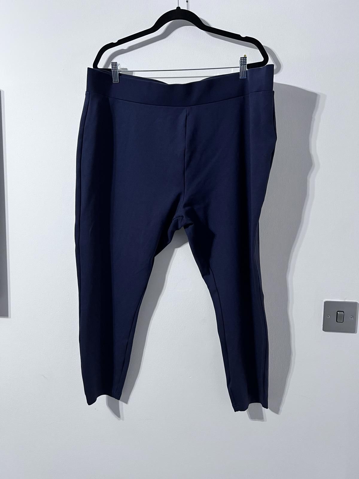 NEXT Next Navy Blue Slim Fit Trousers – Size UK 24 Size 42" / US 20 - 2 Thumbnail