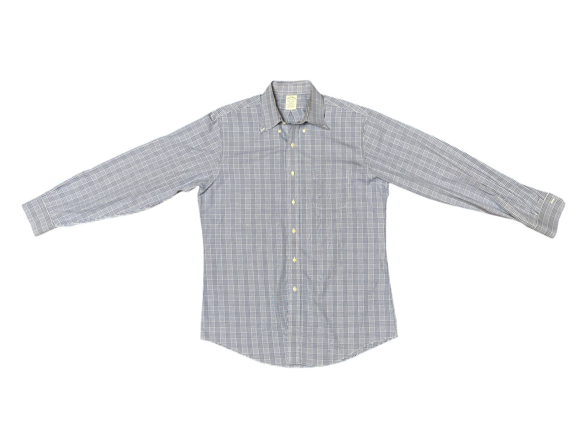 Brooks Brothers Brooks Brothers Regent Button Down Shirt 16-34 Blue Check Size US M / EU 48-50 / 2 - 2 Thumbnail