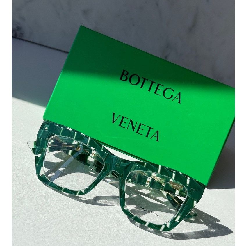 Bottega Veneta NEW Bottega Veneta BV1215S Braided Green Cat Eye Frames Size ONE SIZE - 1 Thumbnail