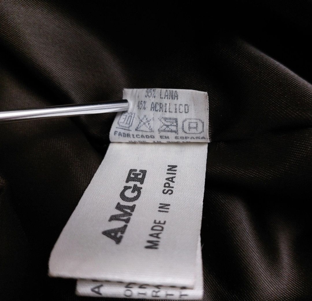 Vintage AMGE suede leather bomber jacket with wool blend panels Size US XL / EU 56 / 4 - 11 Thumbnail