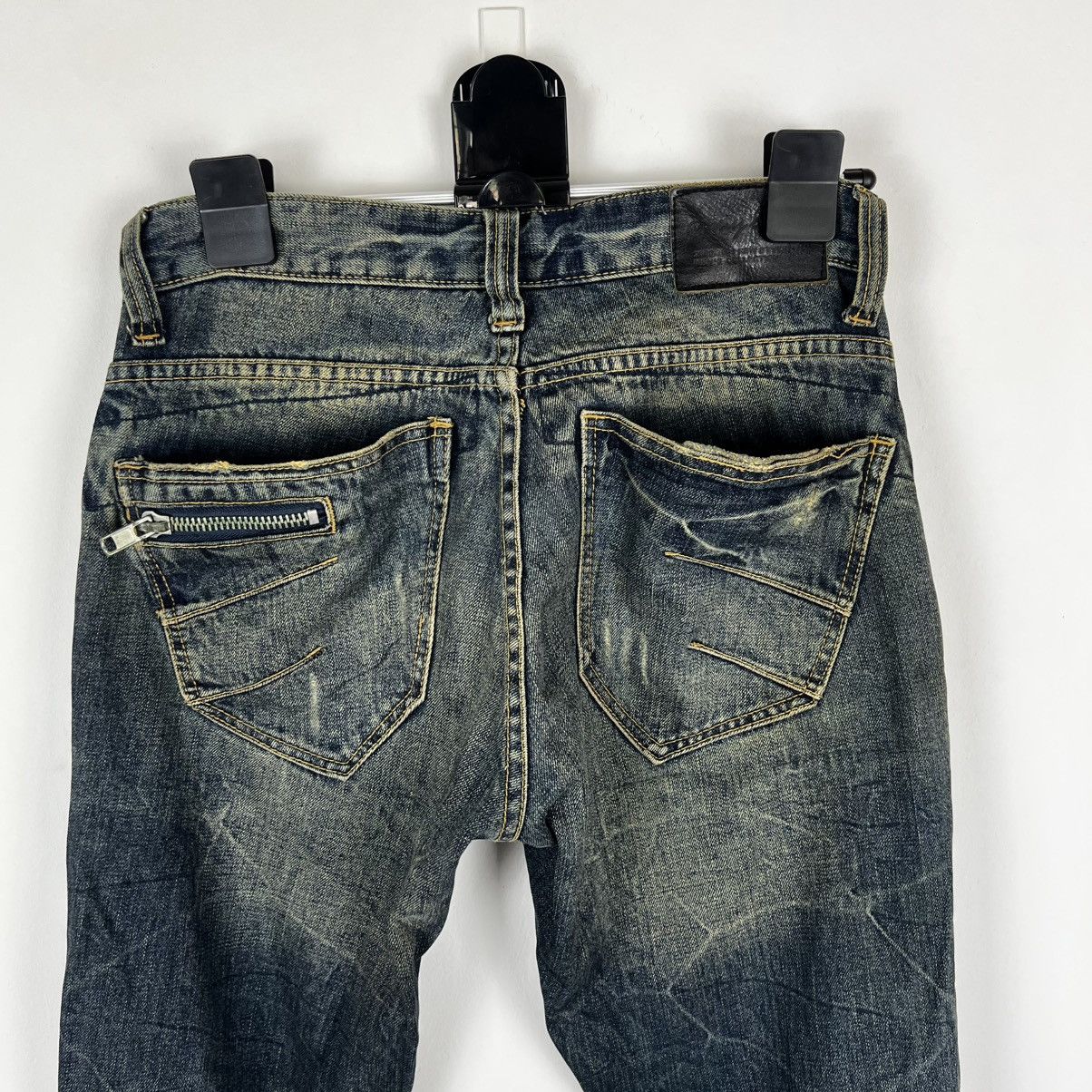 Japanese Brand Vintage Distressed Biker Jeans Y2K Punk Rock Aesthetic Size US 32 / EU 48 - 7 Thumbnail