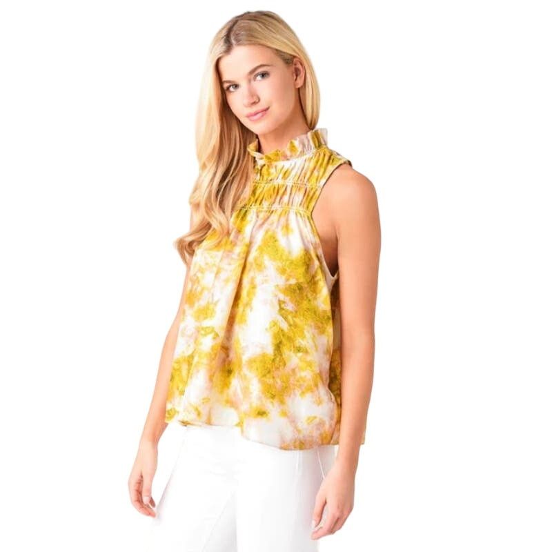 Joie Joie Smocked Fern Sleeveless Top in Porcelain Medium Size M / US 6-8 / IT 42-44 - 8 Thumbnail