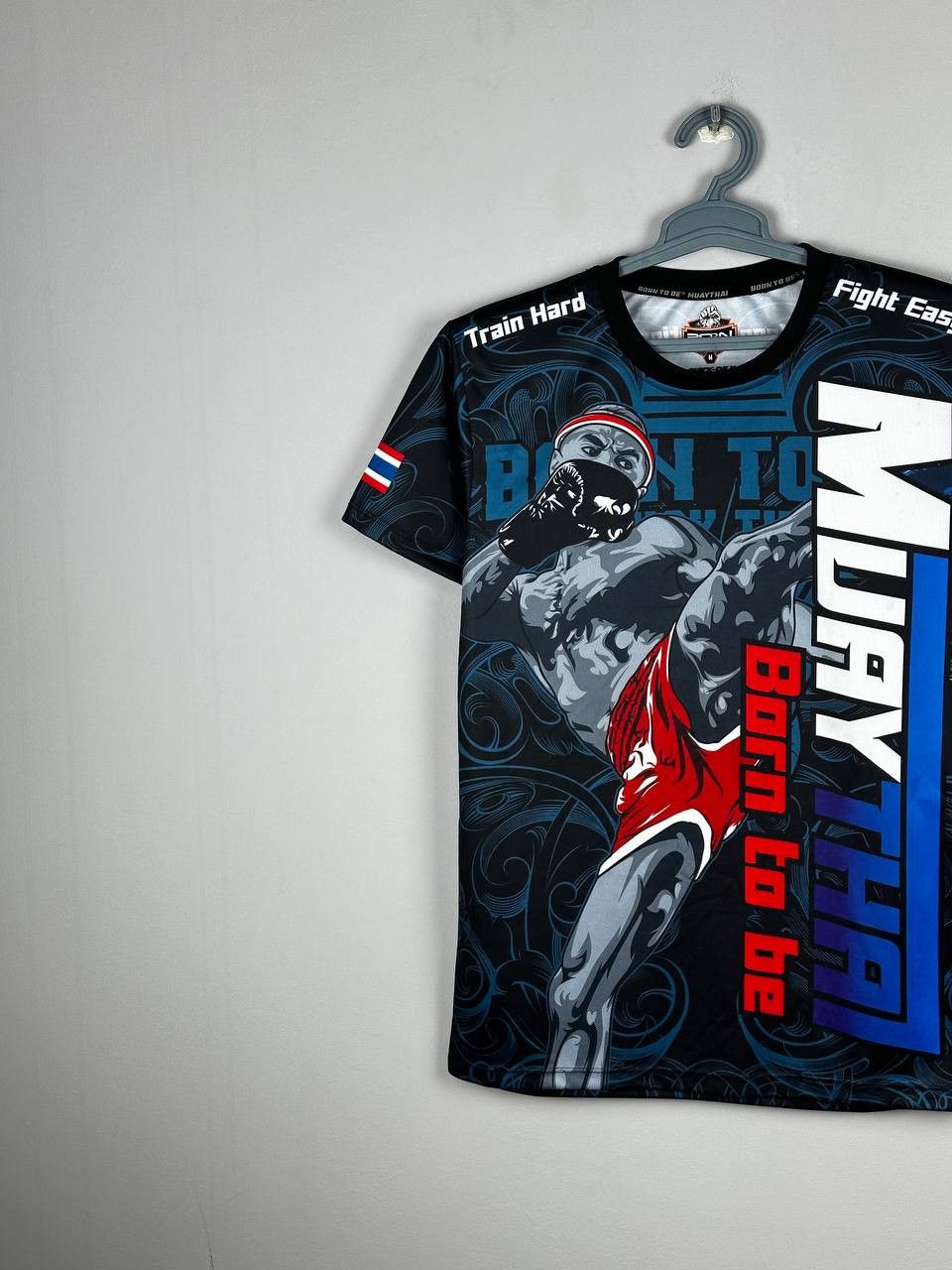 Vintage Muai Thai Born Training Sport Rush Guard T Shirt Size US M / EU 48-50 / 2 - 2 Thumbnail