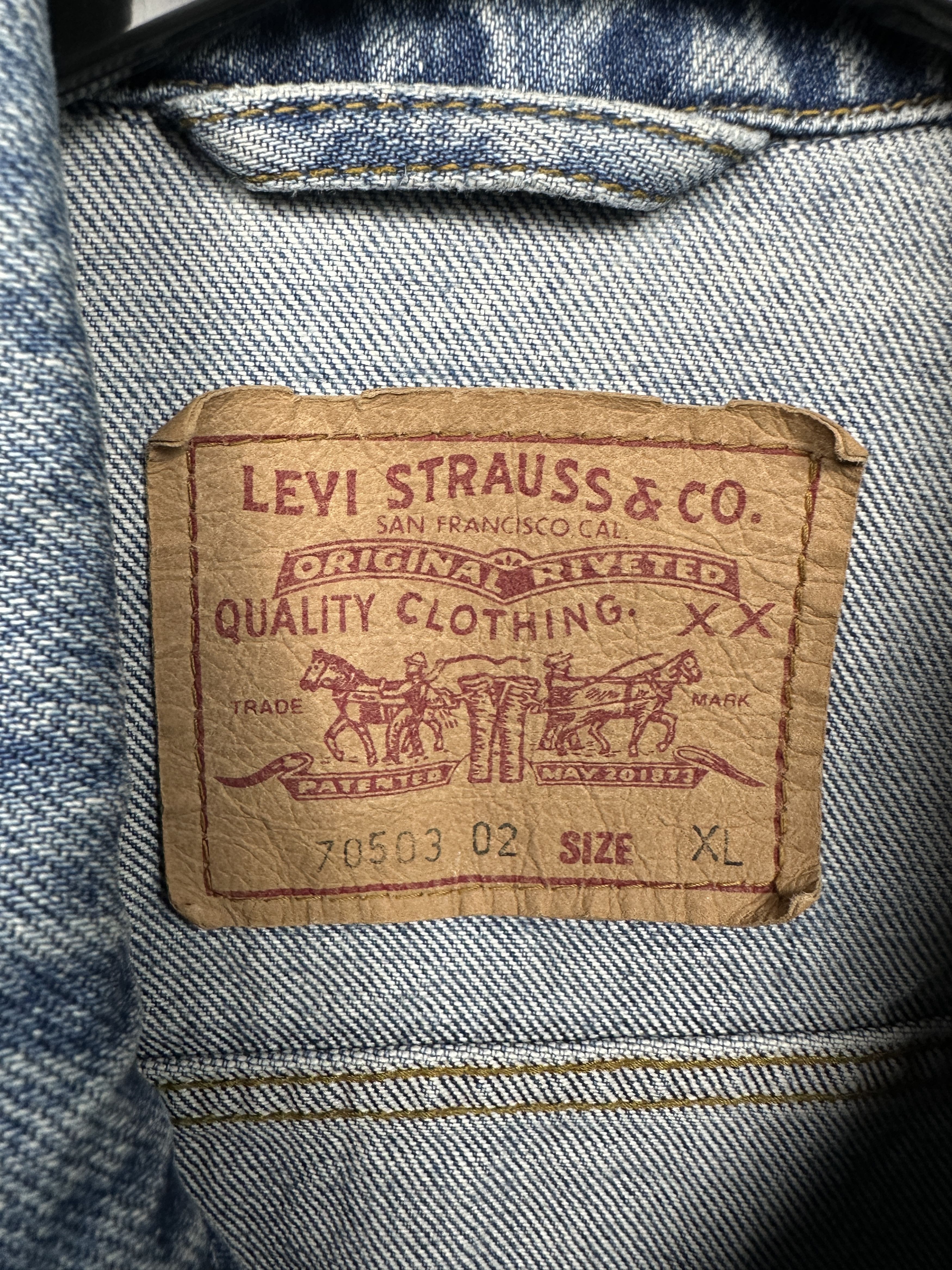 Levi's Levi's Vintage Mens Denim Jacket Size US XL / EU 56 / 4 - 8 Thumbnail