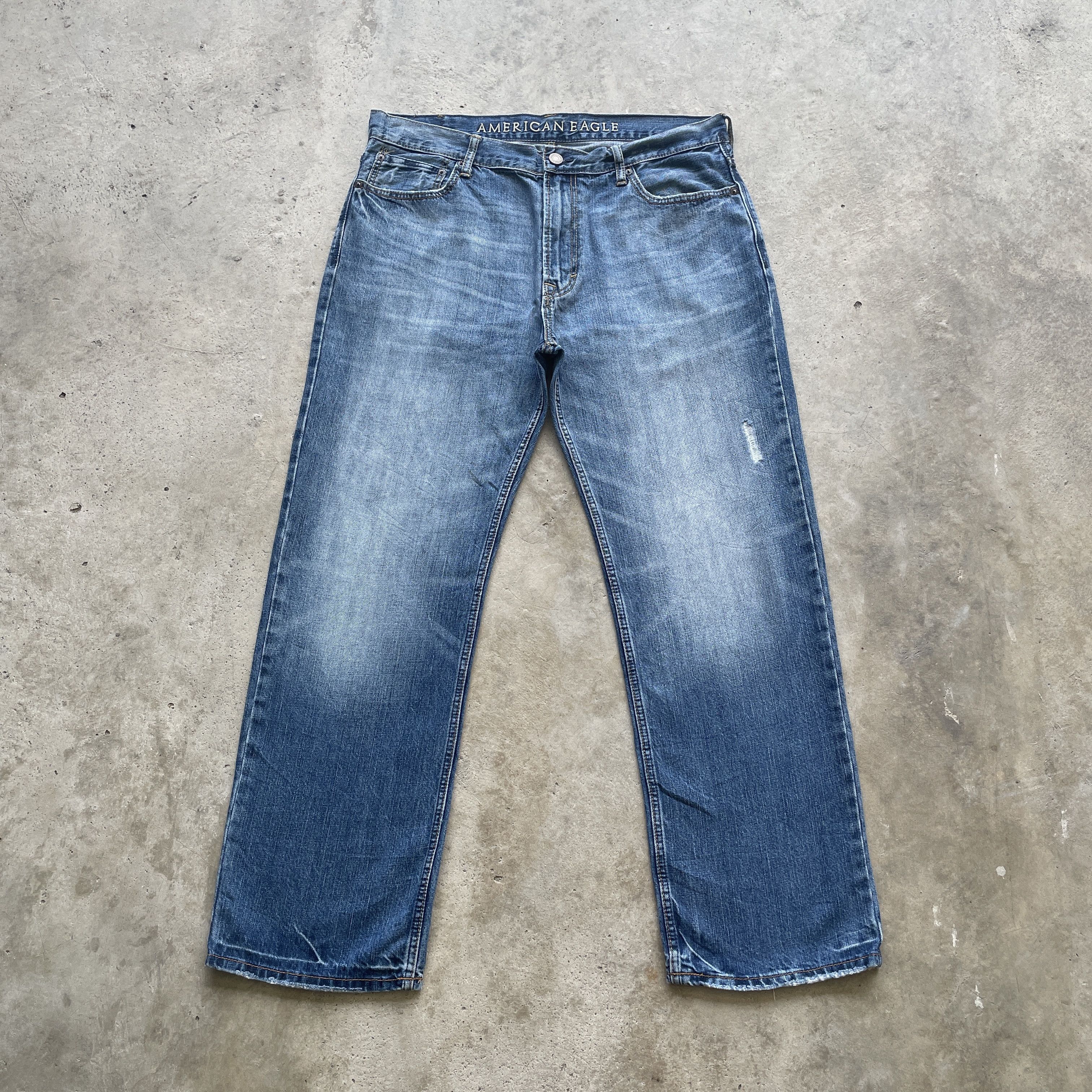 American Eagle Outfitters × Jean VINTAGE AMERICAN EAGLE FADED JEANS BAGGY DENIM PANTS W38 Size US 38 / EU 54 - 2 Thumbnail