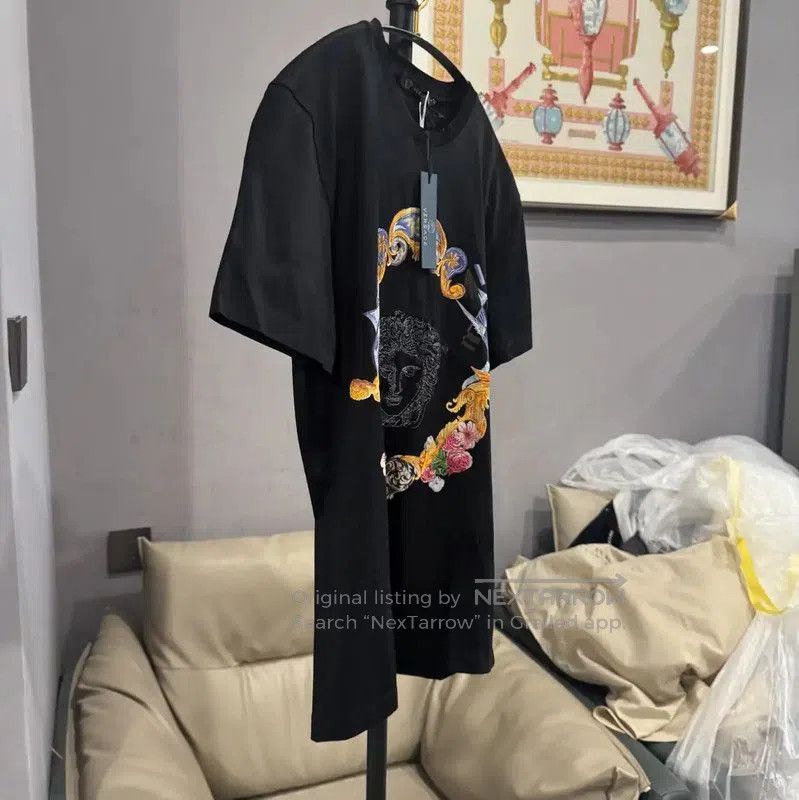 Versace Versace Black Cotton Women's T-Shirt . Size S / US 4 / IT 40 - 3 Thumbnail