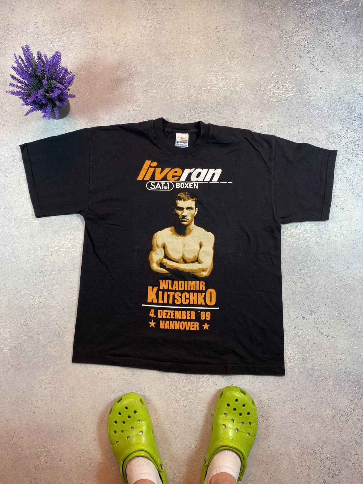 Vintage Vintage Very Rare T-Shirt Wladimir Klitschko vs Lajos Eros Size US XL / EU 56 / 4 - 2 Thumbnail