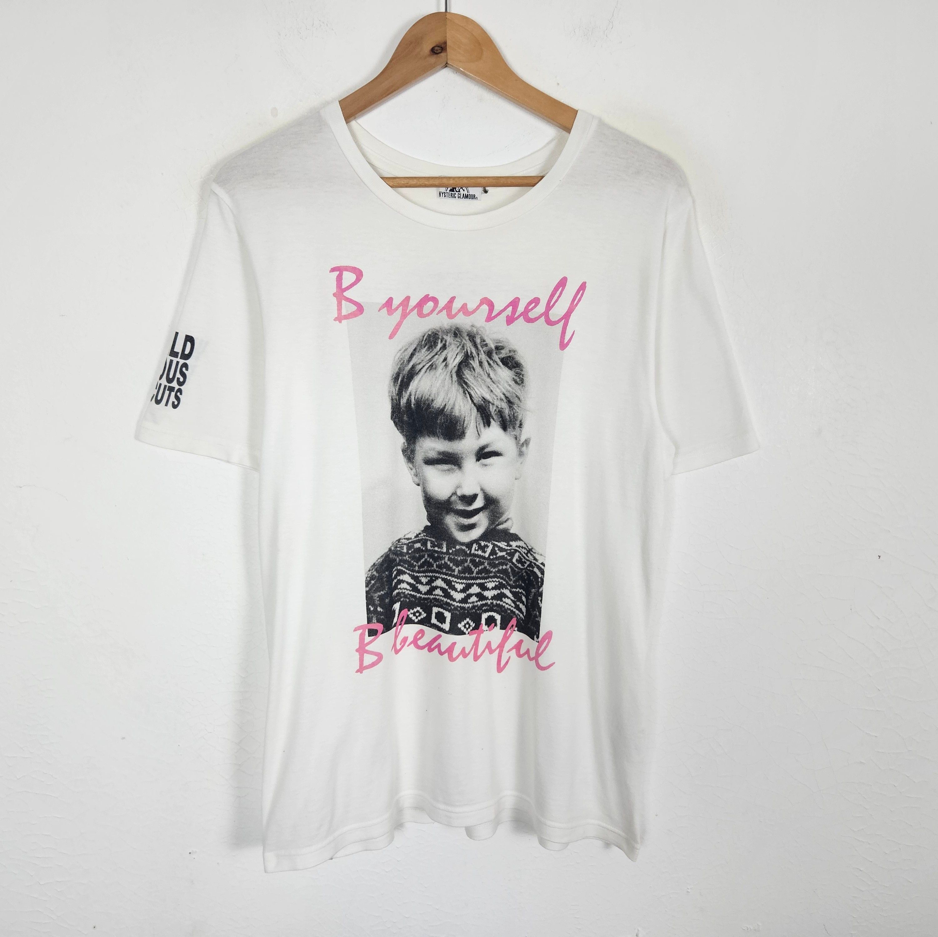 Hysteric Glamour Hysteric Glamour B yourself B beautiful Cuts tee shirt Size US L / EU 52-54 / 3 - 3 Thumbnail