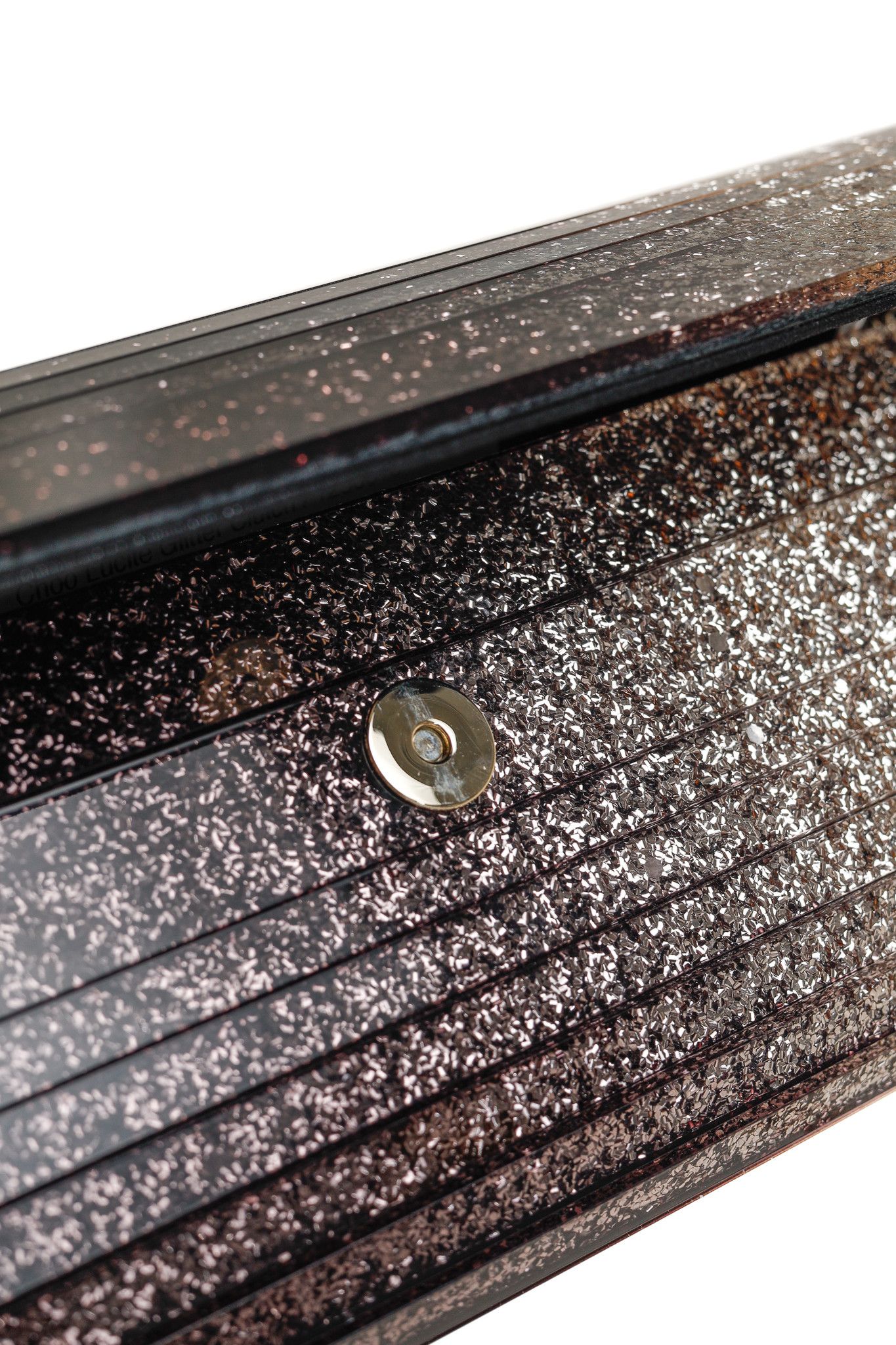Jimmy Choo Jimmy Choo Sweetie Glitter Lucite Clutch in Black Champagne Size ONE SIZE - 8 Thumbnail