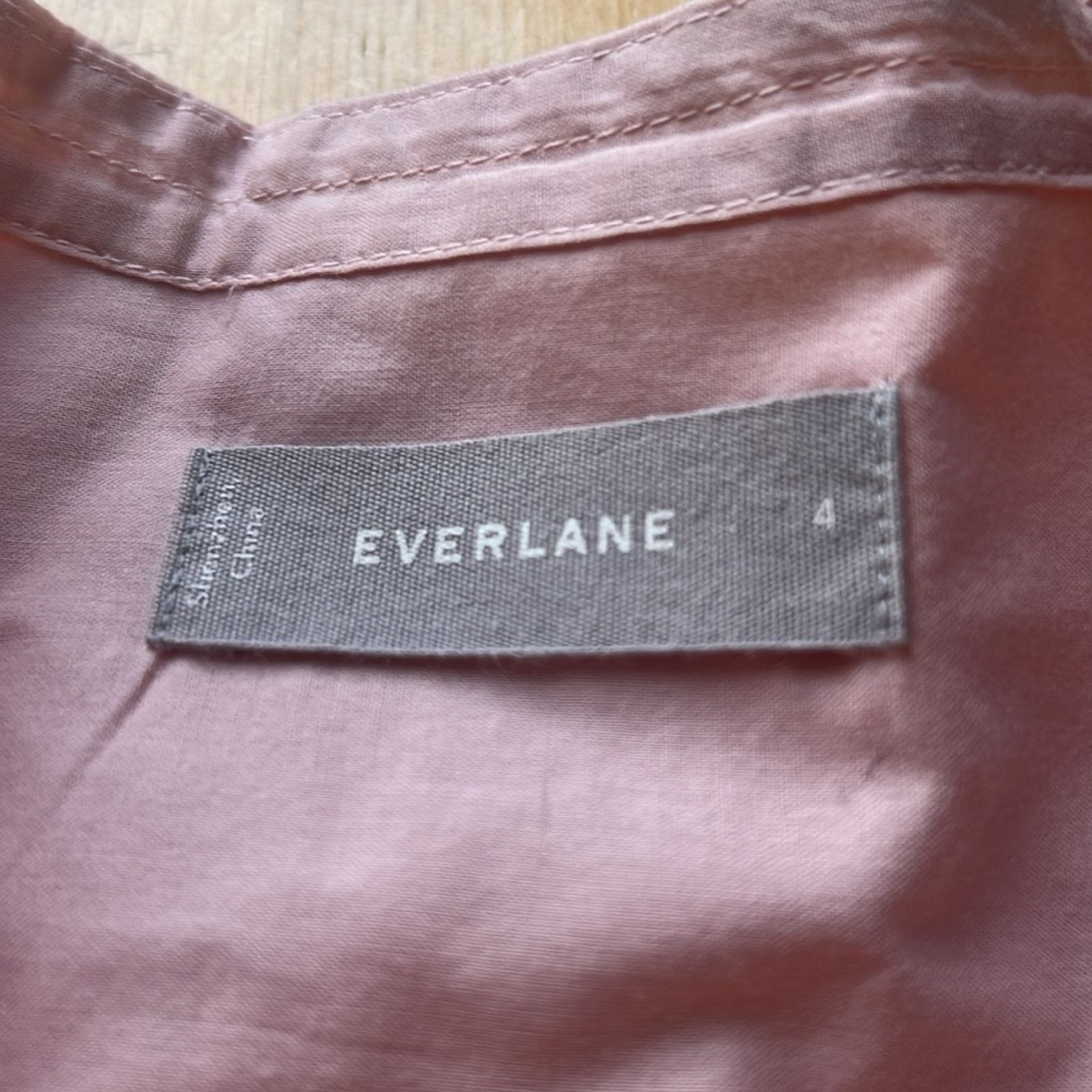 Everlane Everlane Pink Air Cotton Button Shirt 3/4 Sleeve 4 Size S / US 4 / IT 40 - 5 Thumbnail
