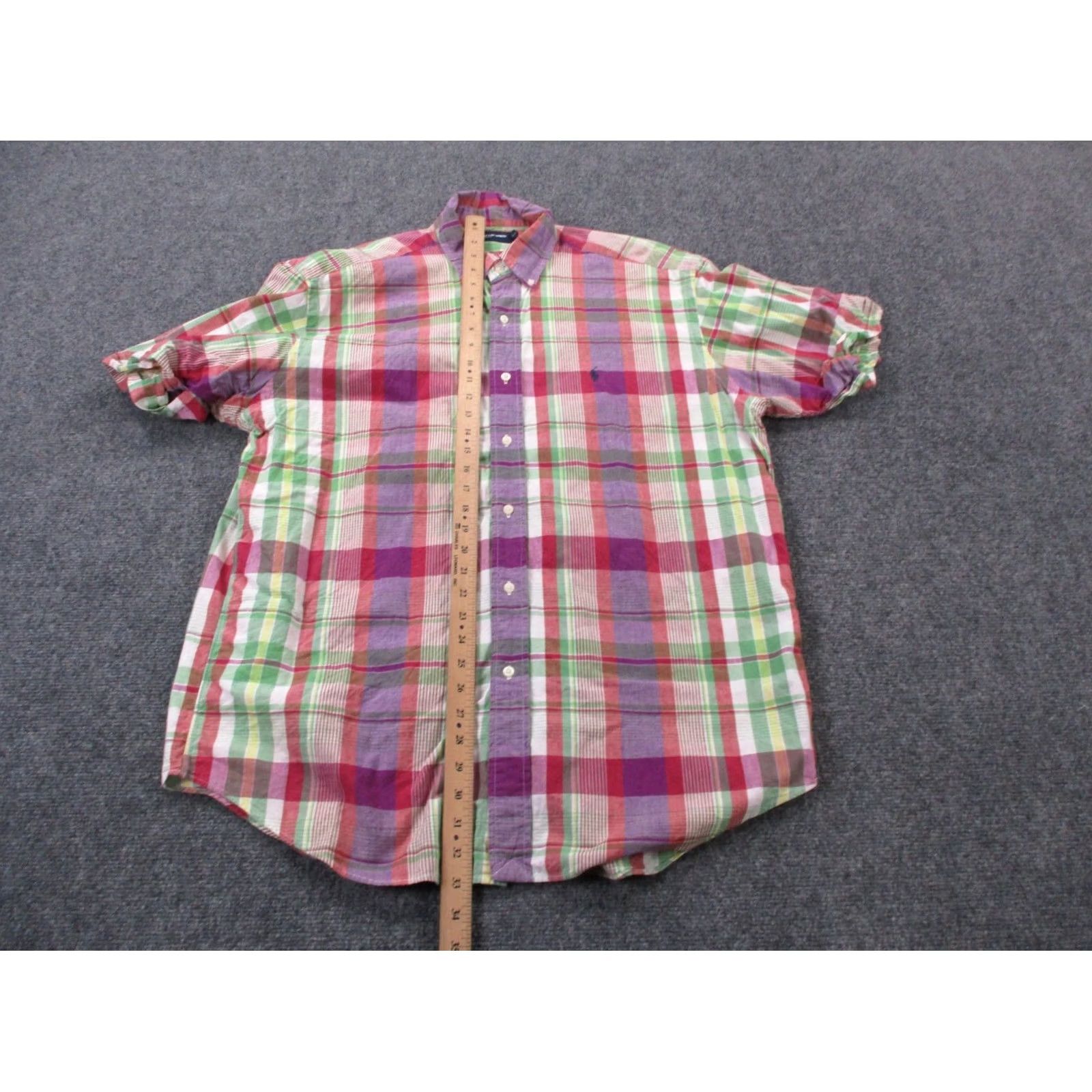 Ralph Lauren Ralph Lauren Shirt Mens XL Colorful Plaid Golf Casual Business Dress Summer Size US XL / EU 56 / 4 - 3 Thumbnail