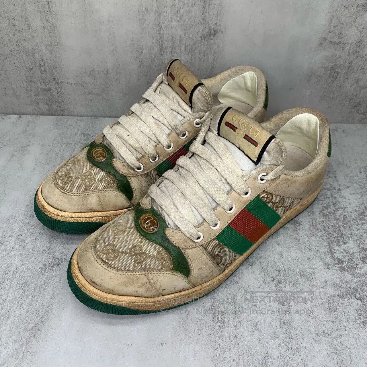 Gucci gucci green tail dirty shoes size 42. Size US 11 / EU 44 - 1 Thumbnail
