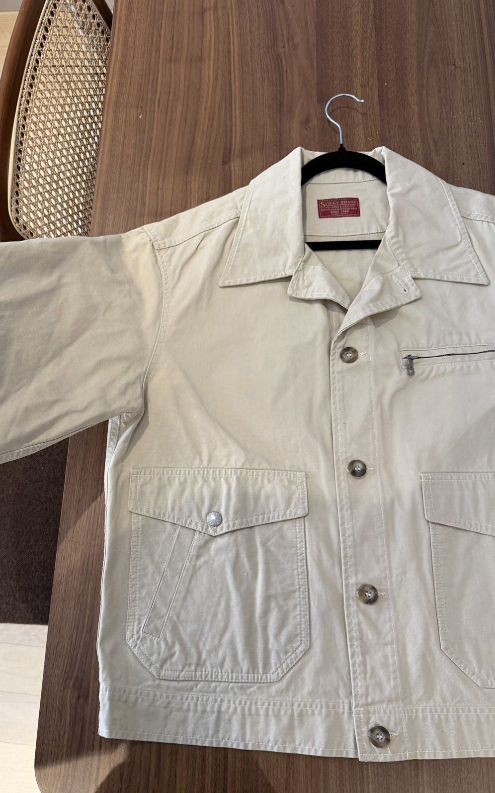 Sisley Vintage Sisley Brand Beige Utility Jacket Size US L / EU 52-54 / 3 - 2 Thumbnail