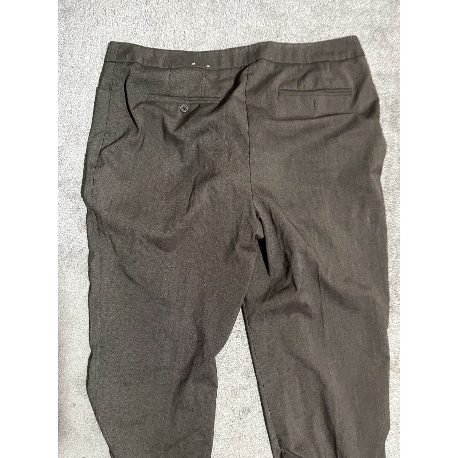 Vintage Chicos Women Dress Pants 3 Regular Brown Straight Leg Classic Pants Size 26" / US 2 / IT 38 - 4 Thumbnail
